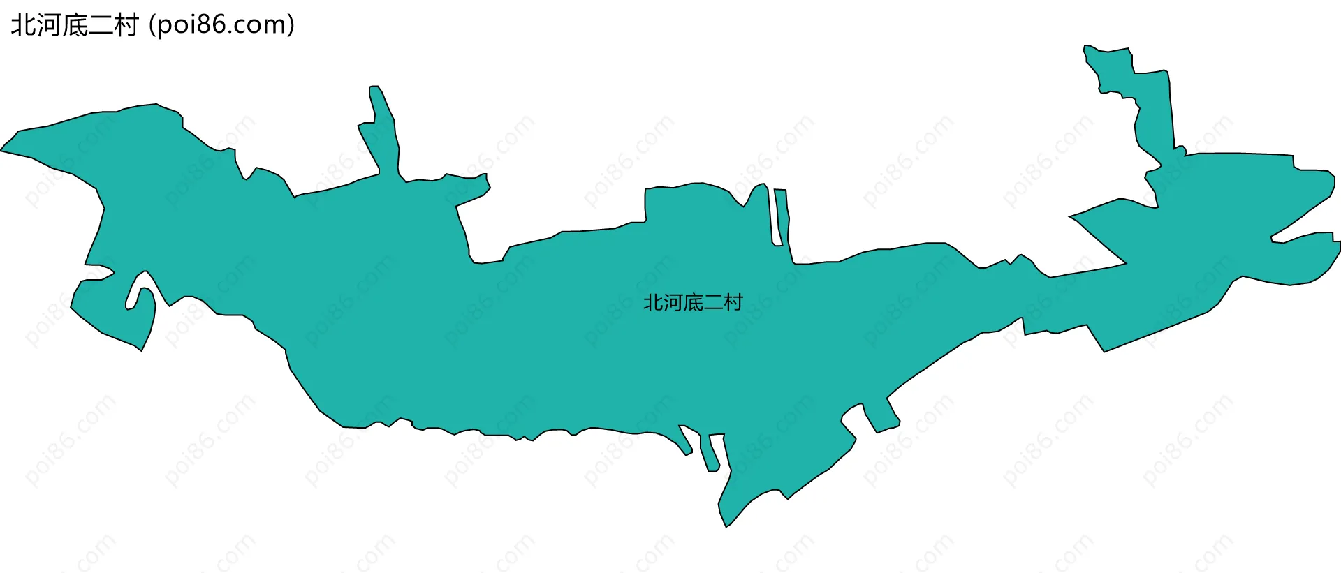 北河底二村边界地图