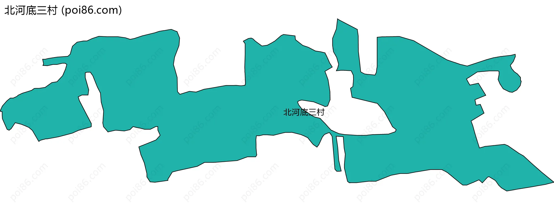 北河底三村边界地图