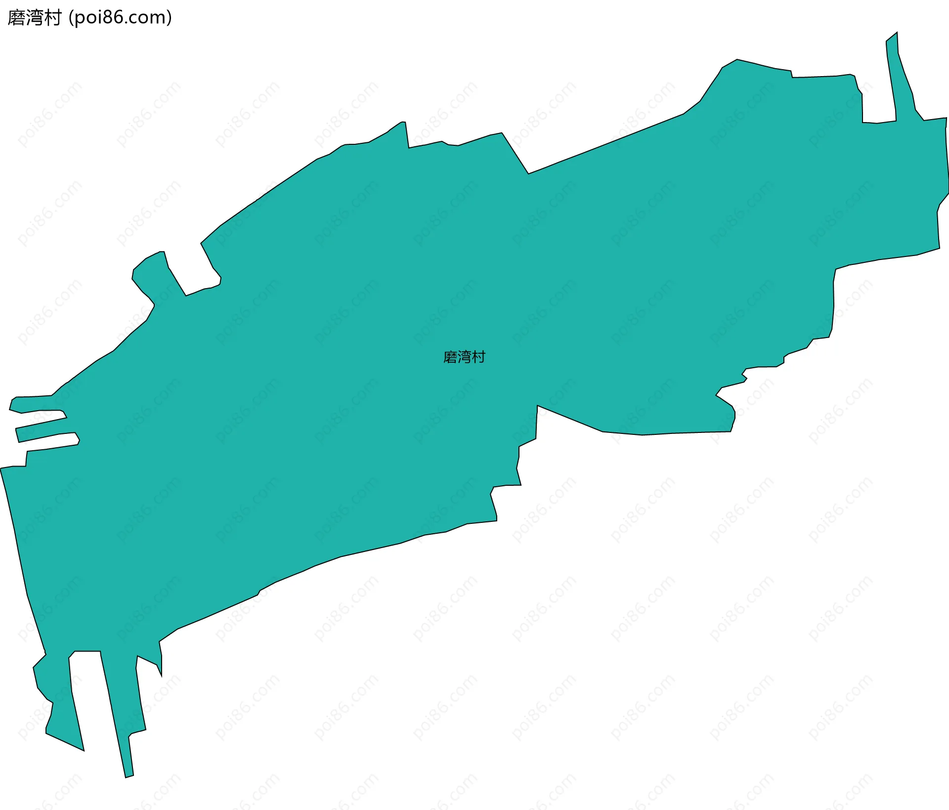 磨湾村边界地图