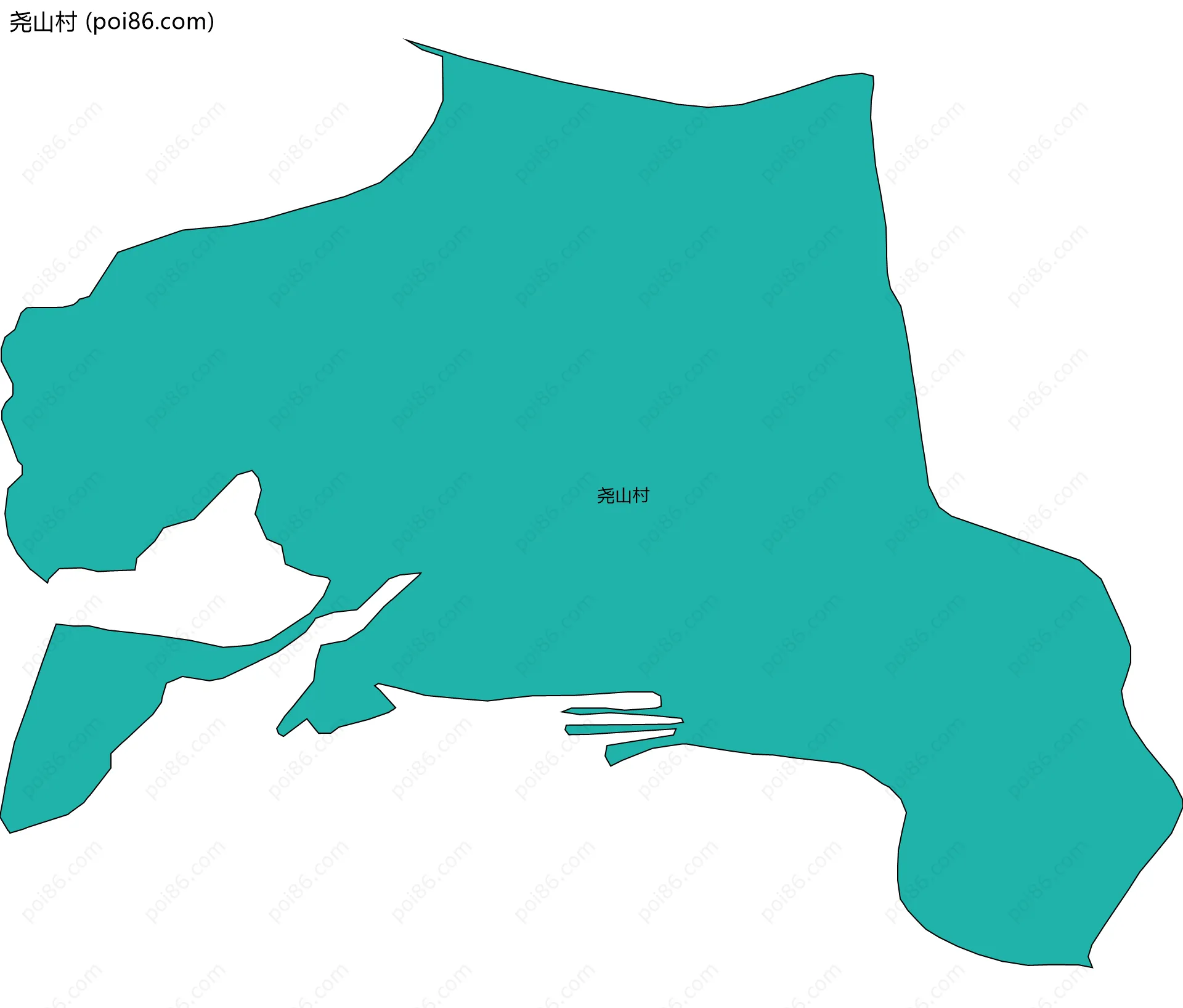 尧山村边界地图