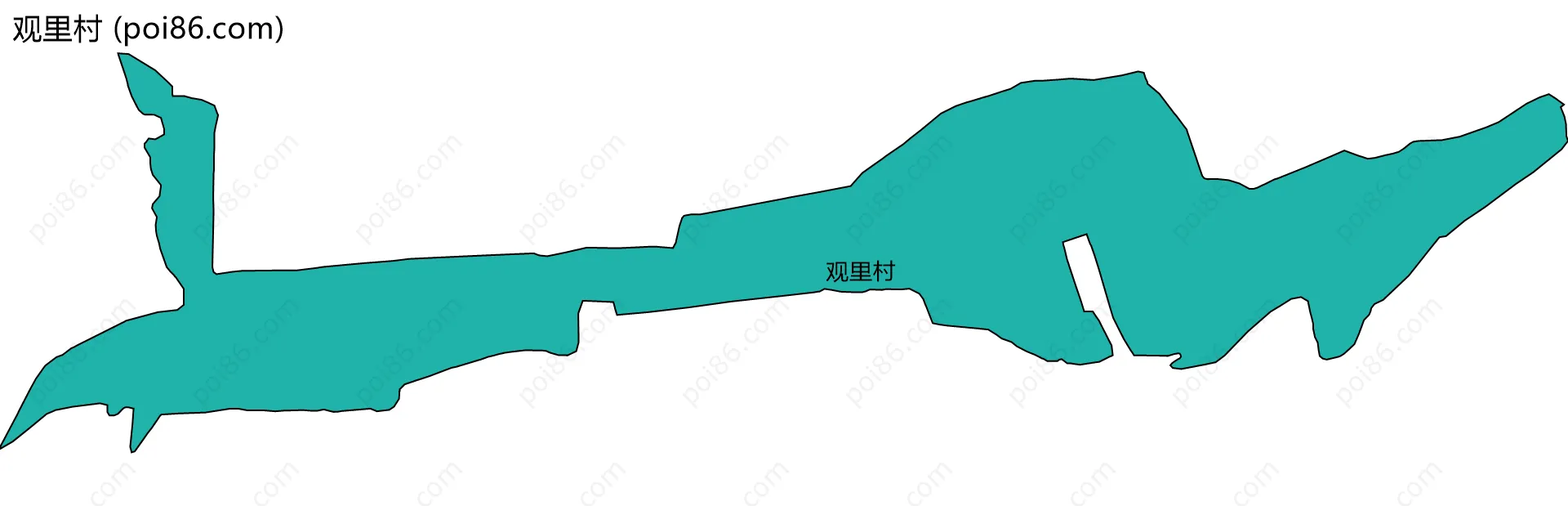 观里村边界地图