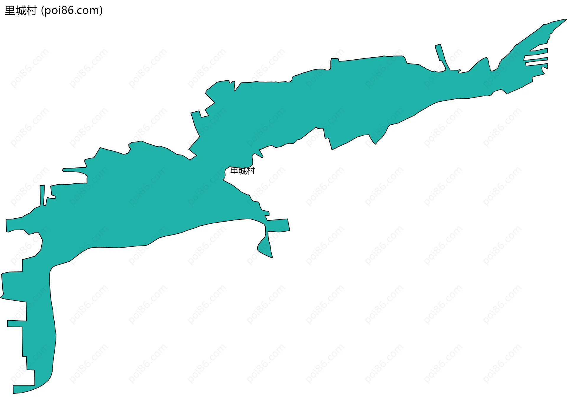 里城村边界地图