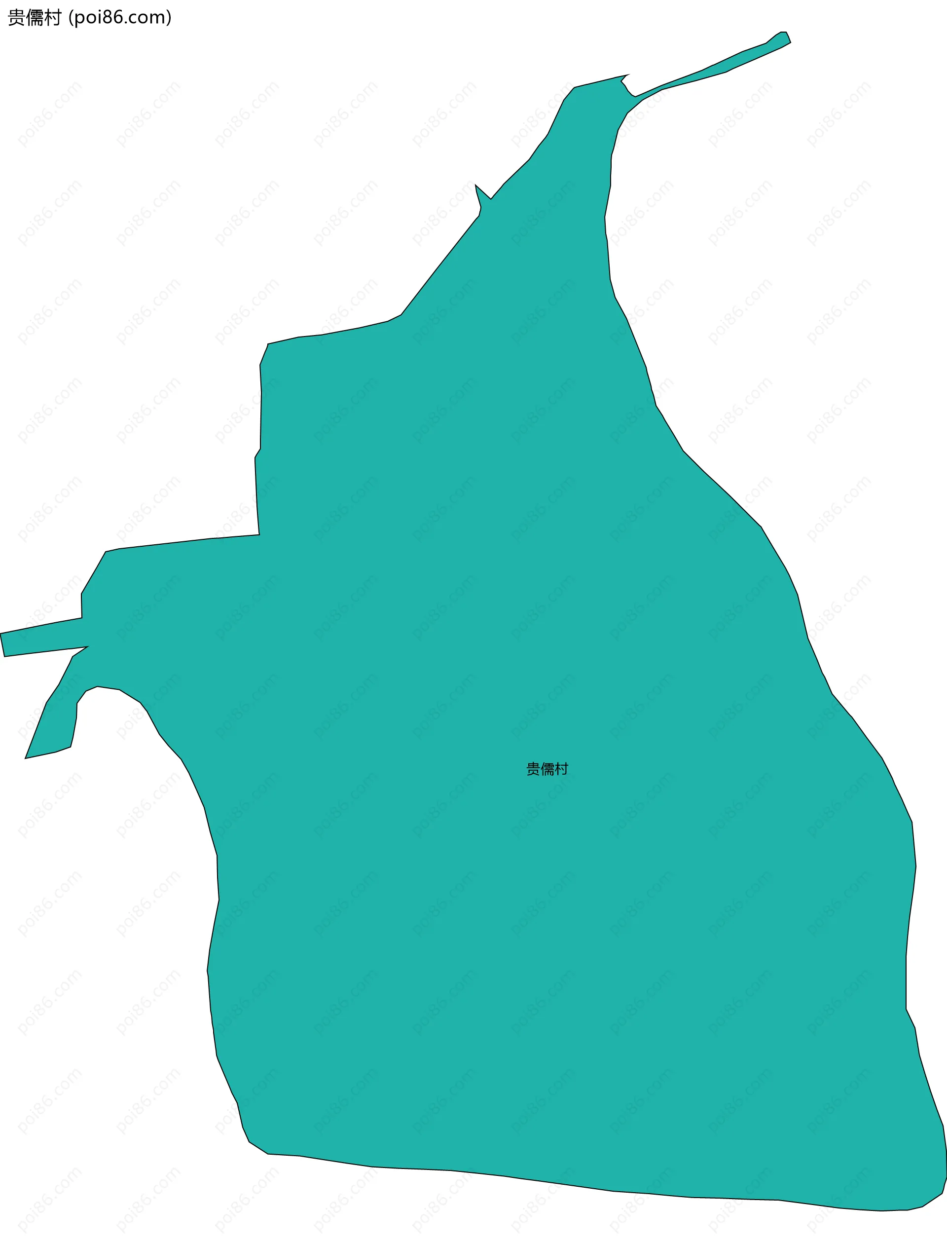 贵儒村边界地图