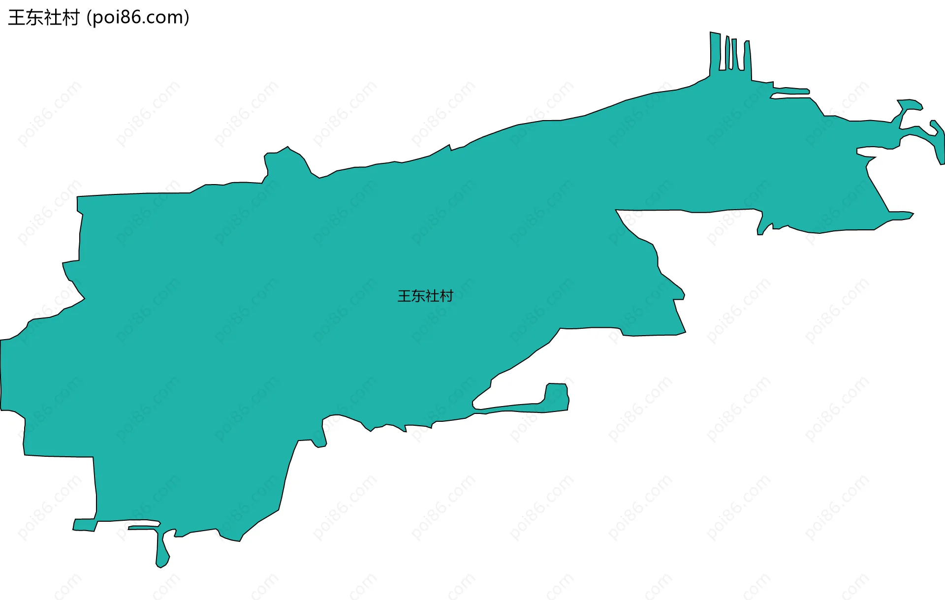 王东社村边界地图