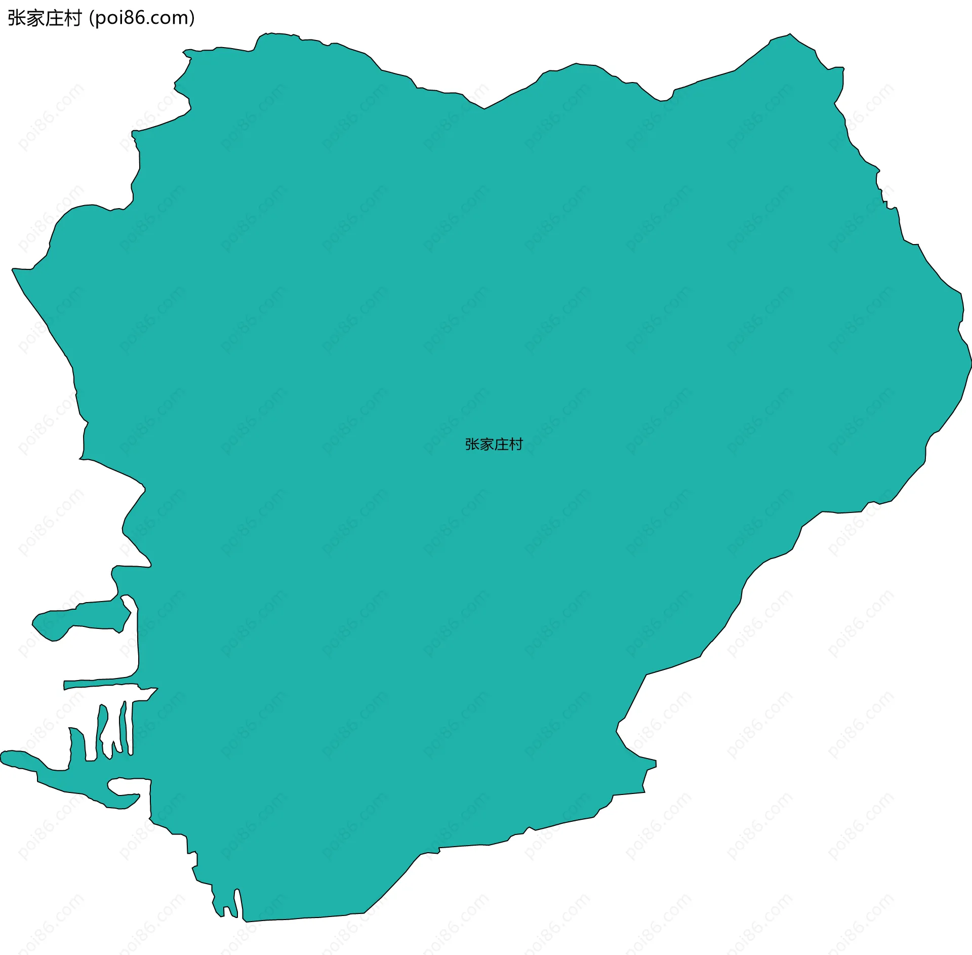 张家庄村边界地图