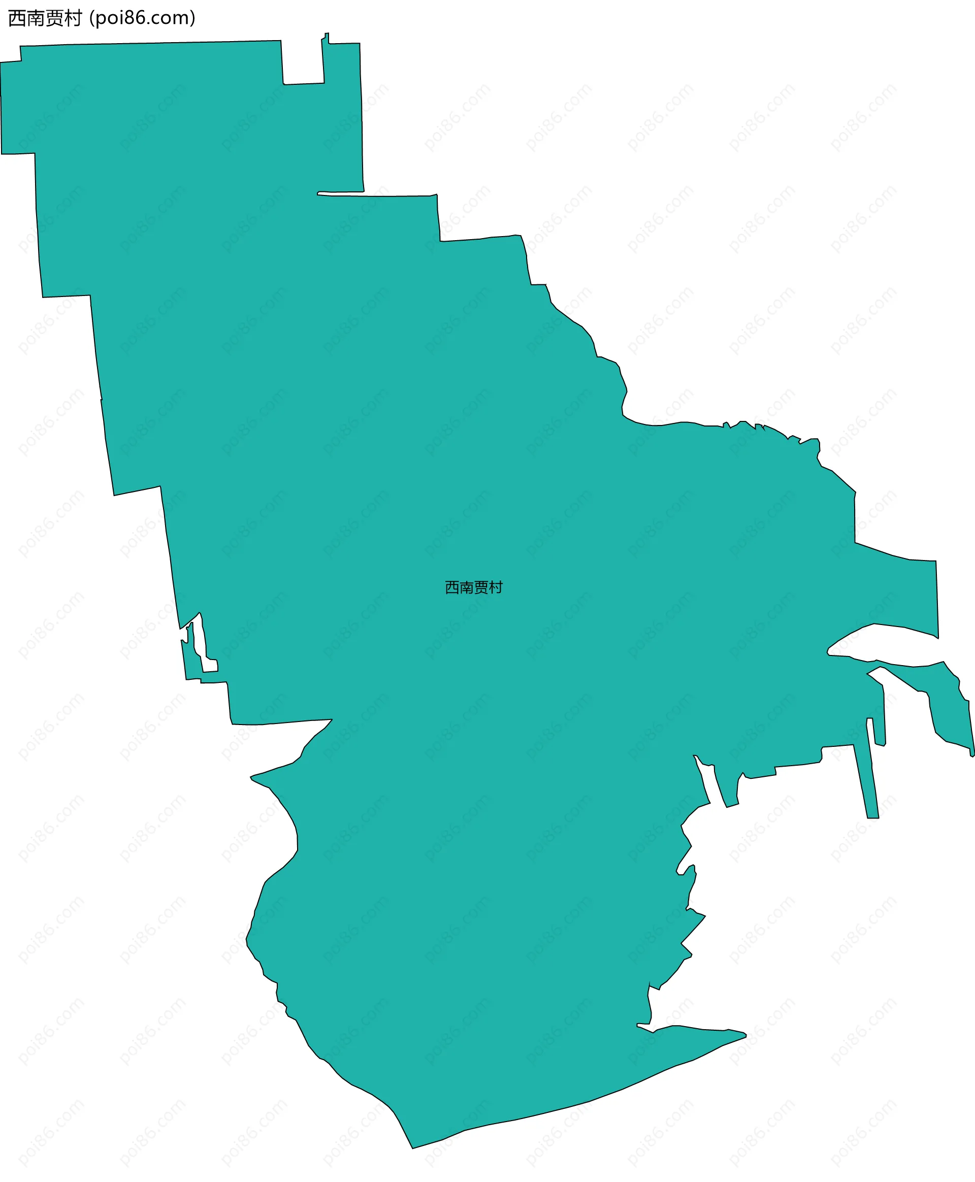 西南贾村边界地图