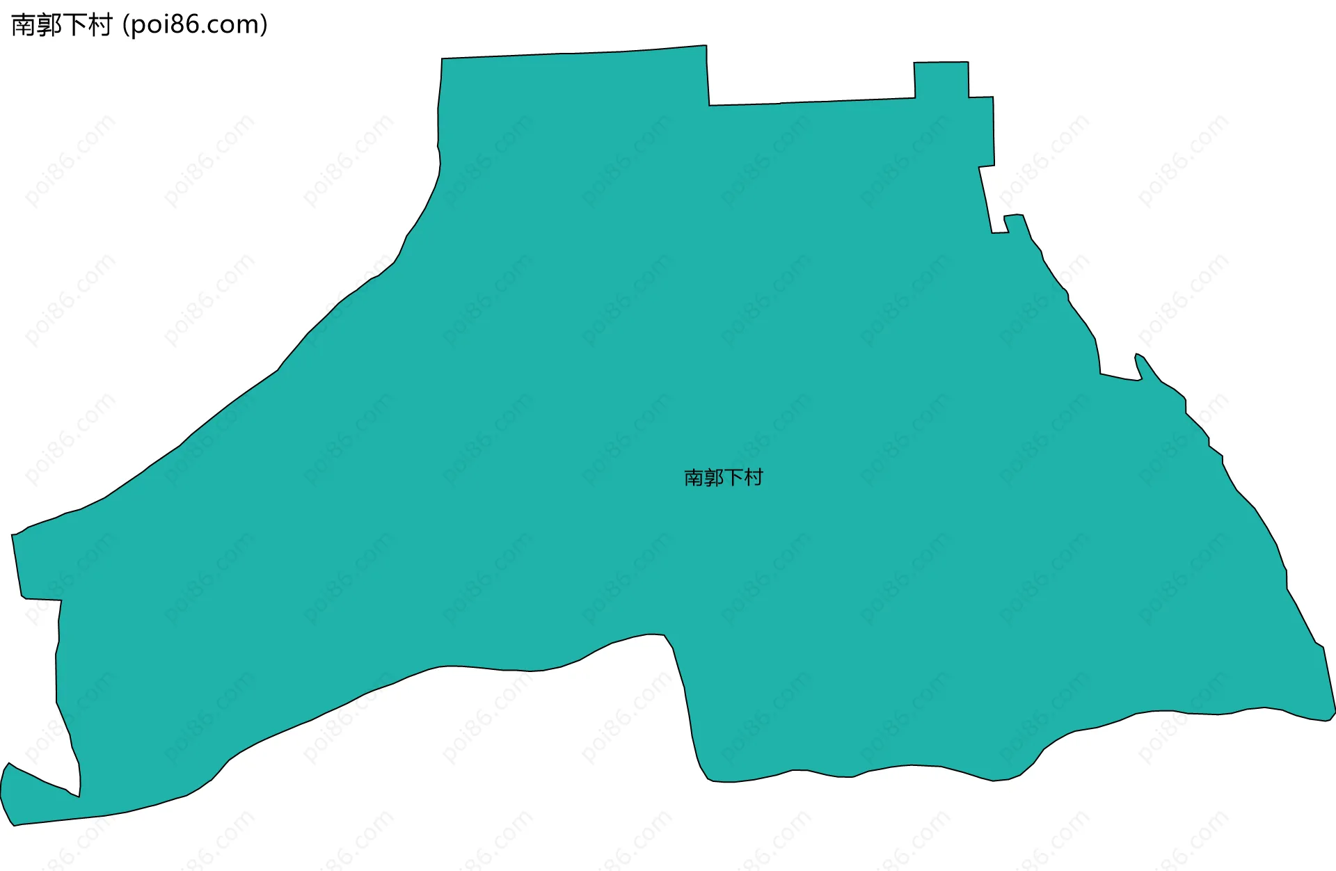 南郭下村边界地图