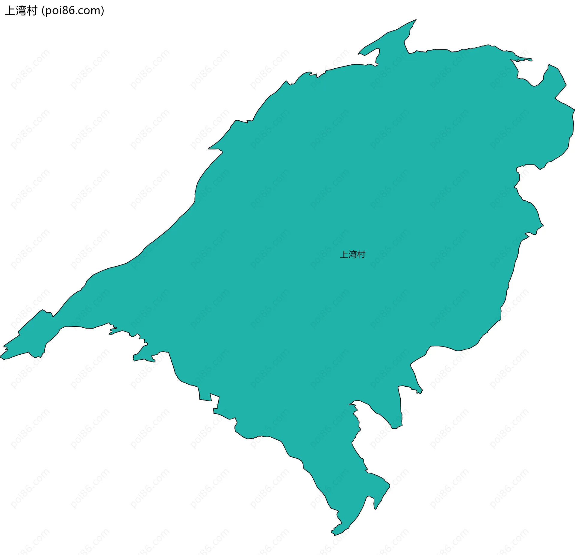 上湾村边界地图