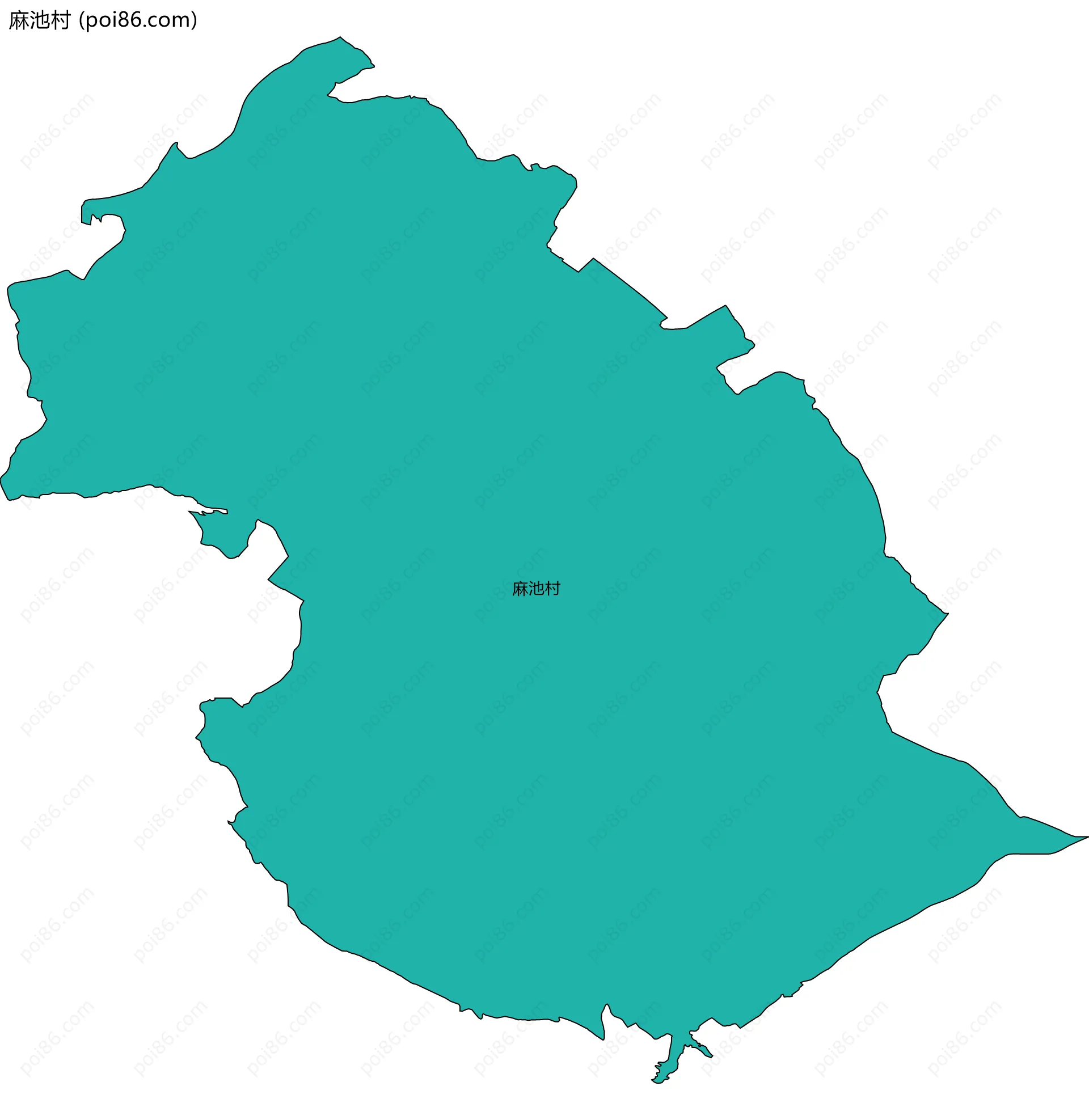 麻池村边界地图