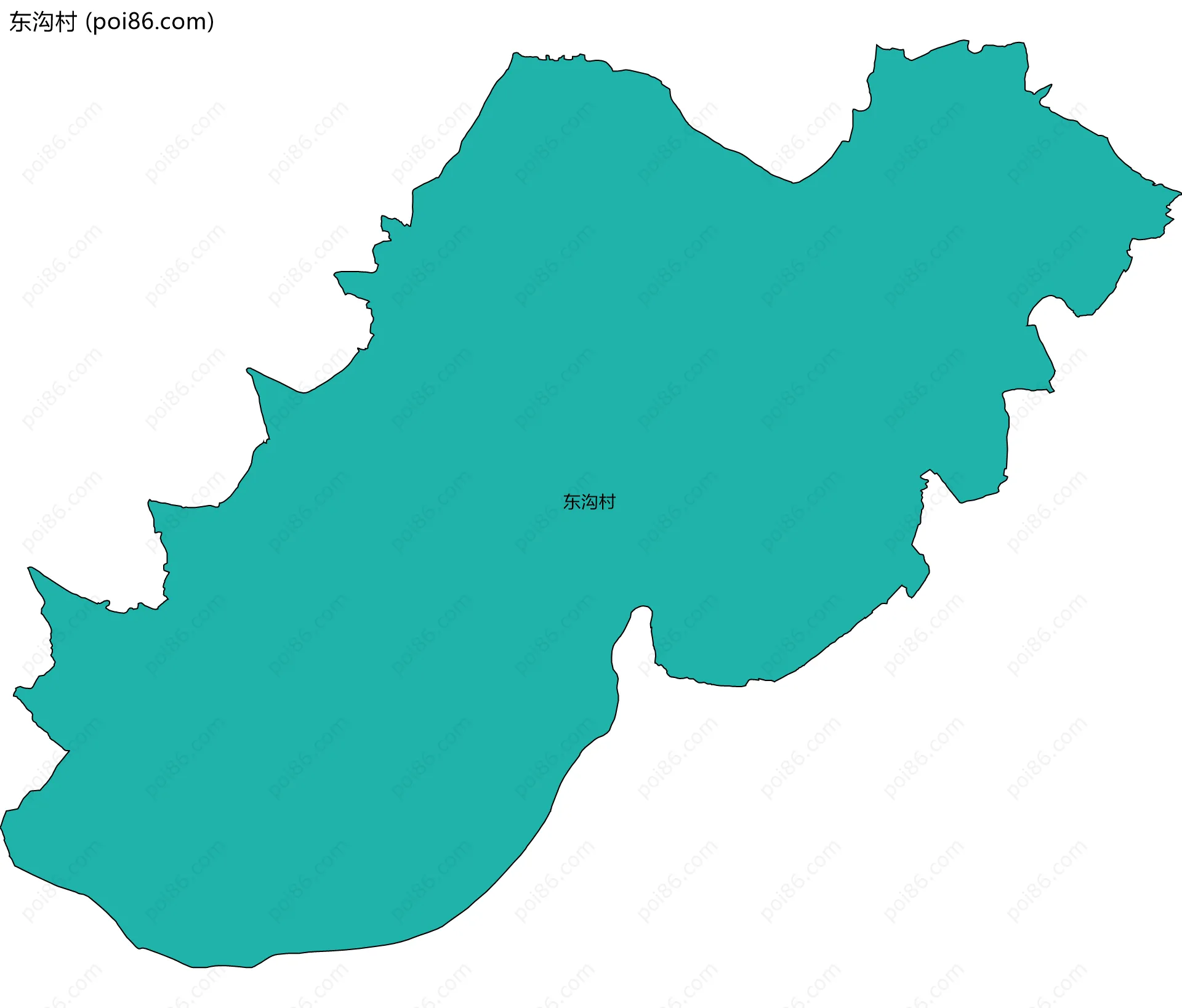 东沟村边界地图