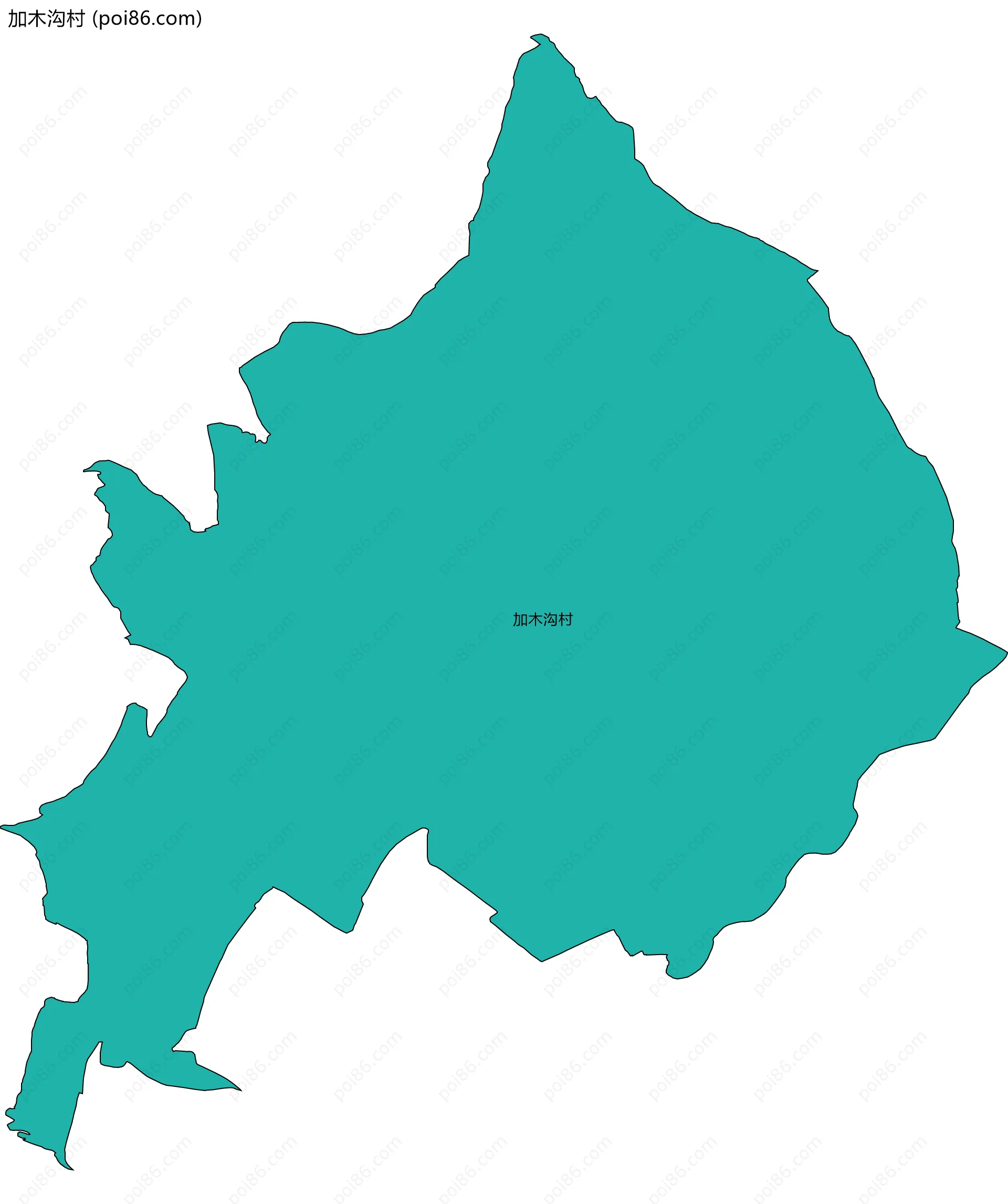 加木沟村边界地图