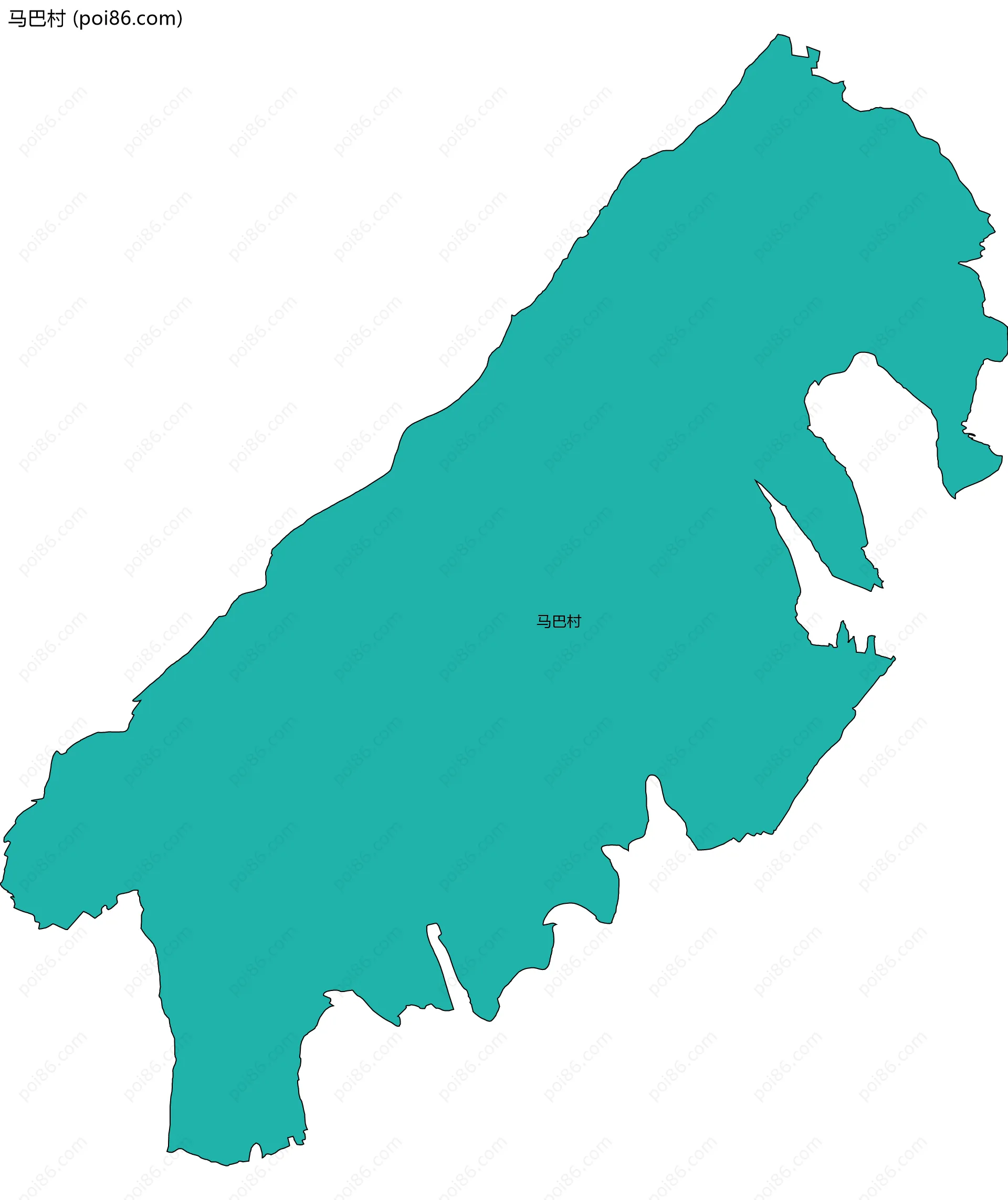 马巴村边界地图