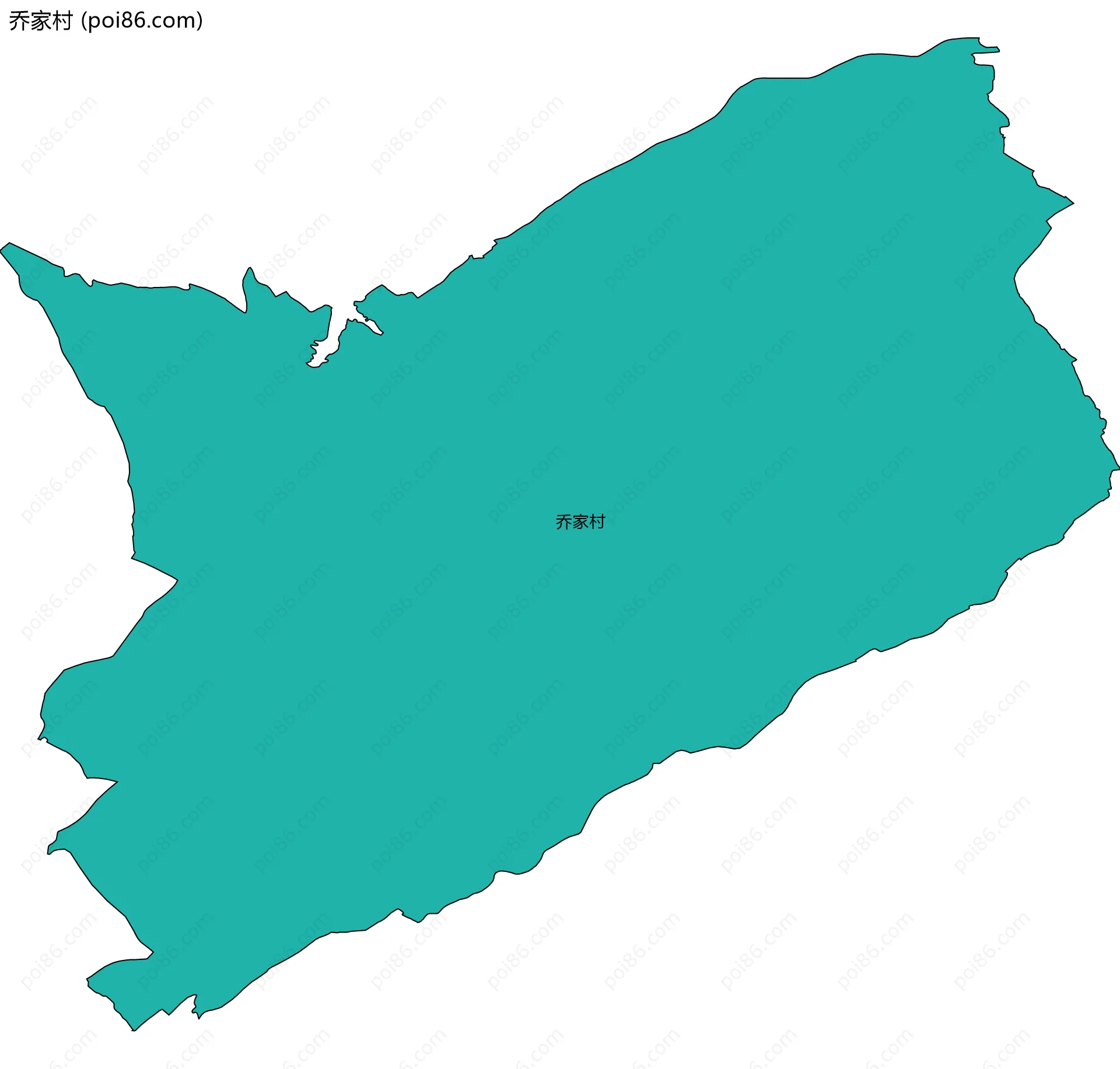 乔家村边界地图