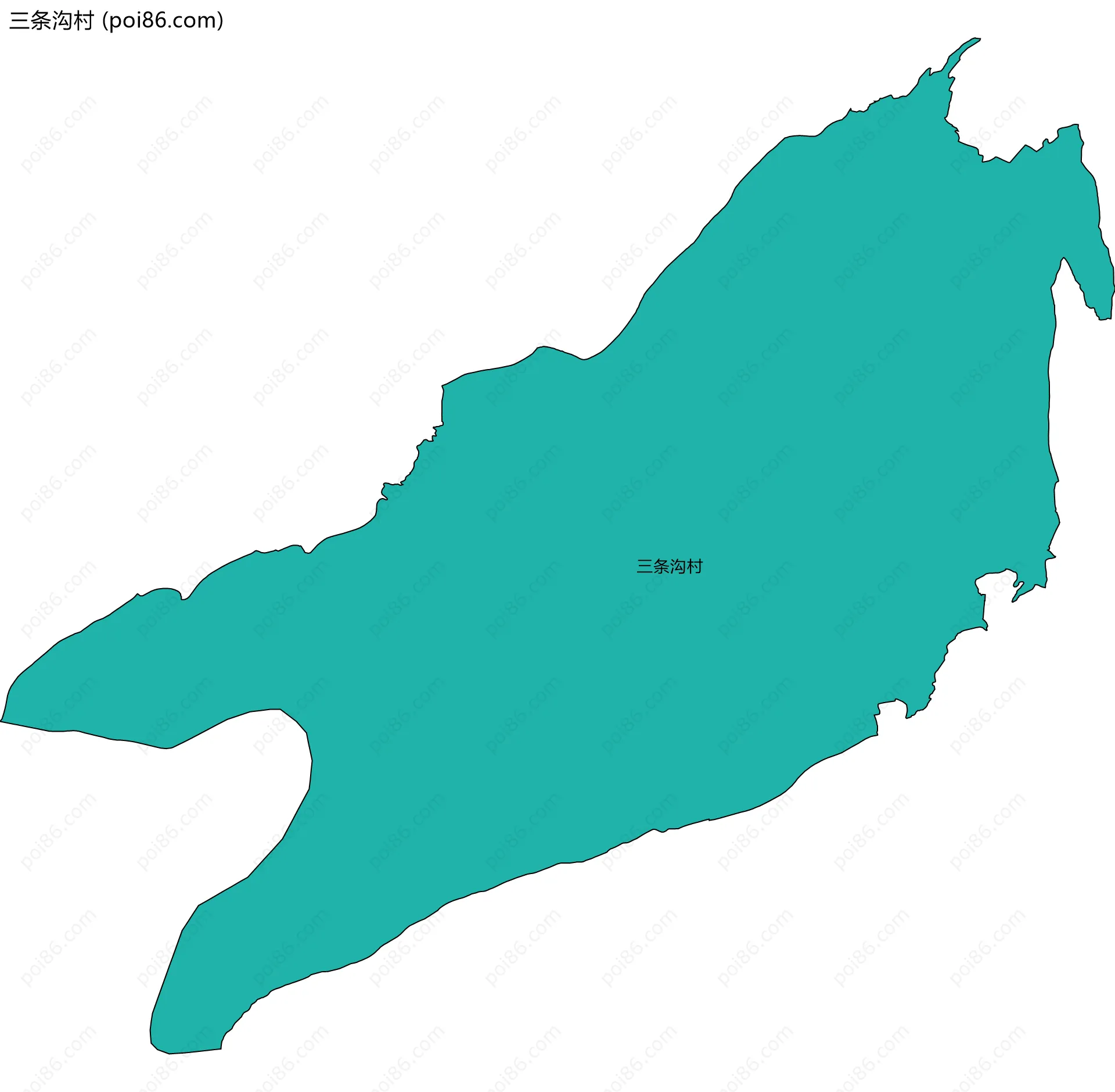 三条沟村边界地图