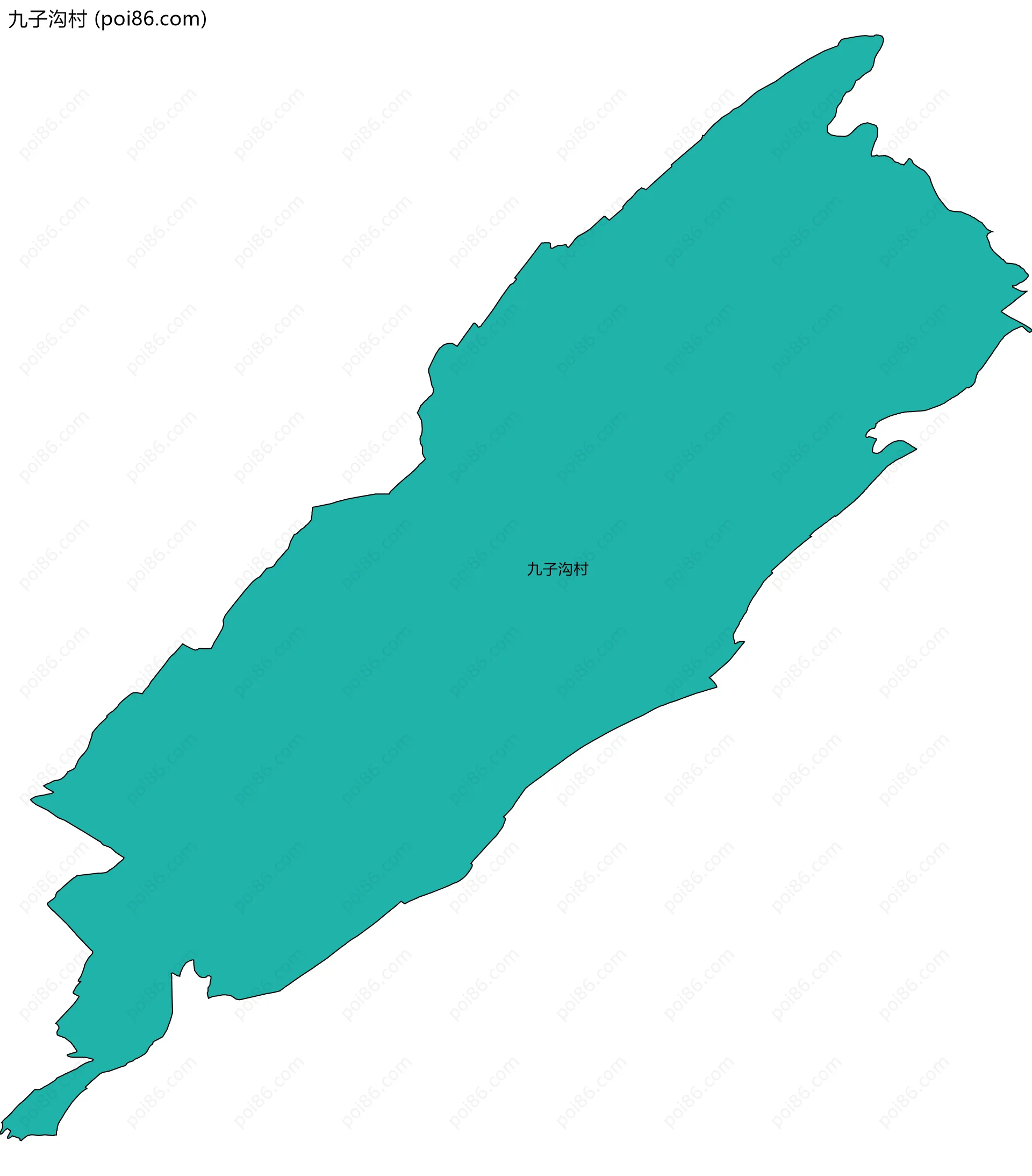 九子沟村边界地图