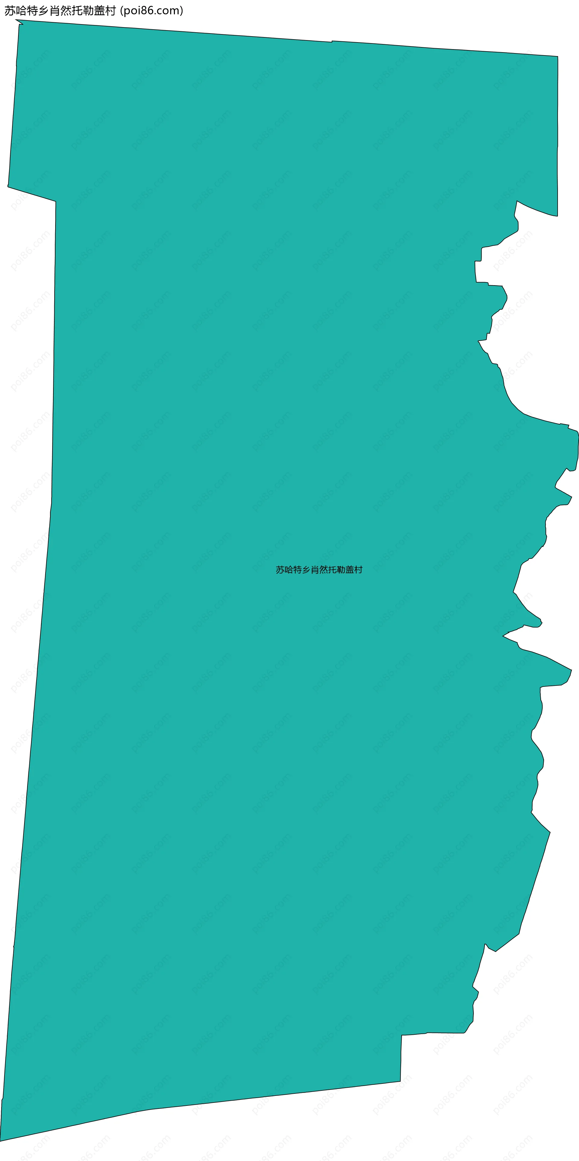 苏哈特乡肖然托勒盖村边界地图