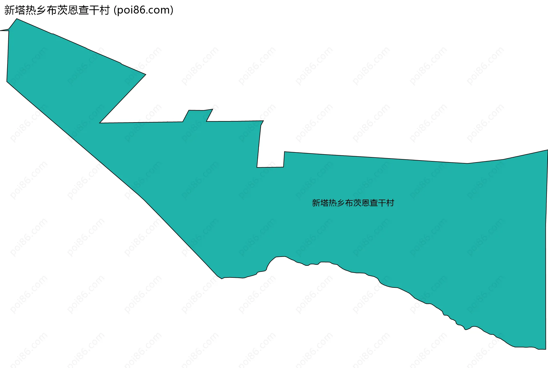 新塔热乡布茨恩查干村边界地图