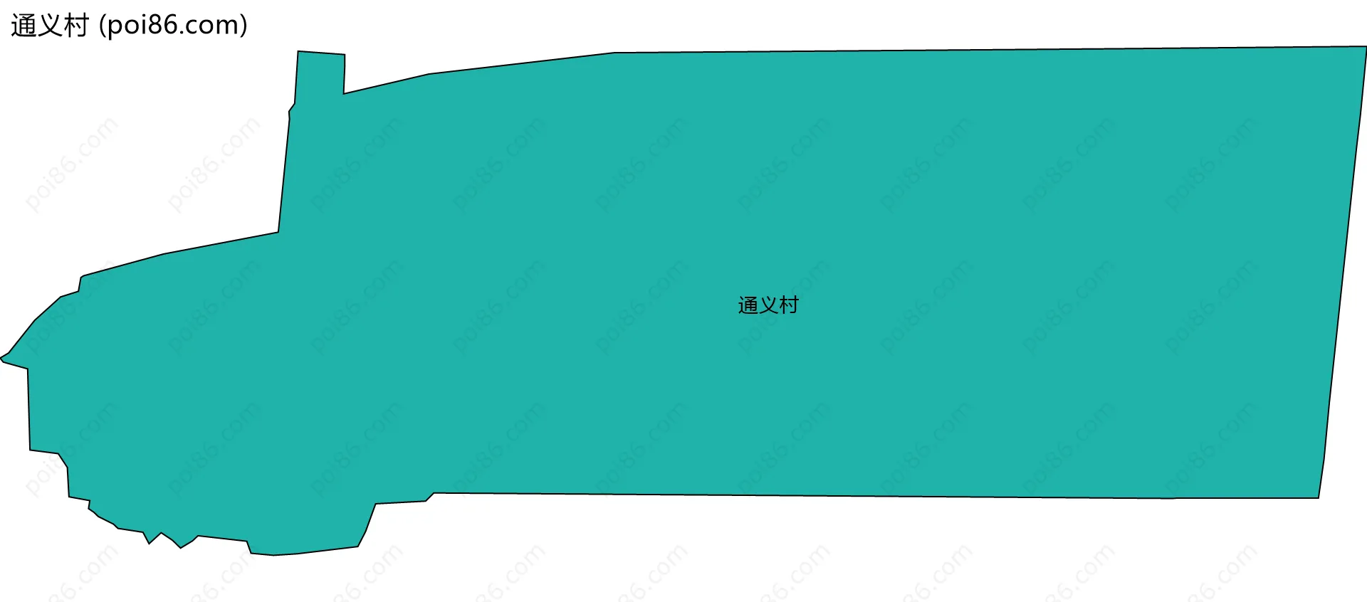 通义村边界地图