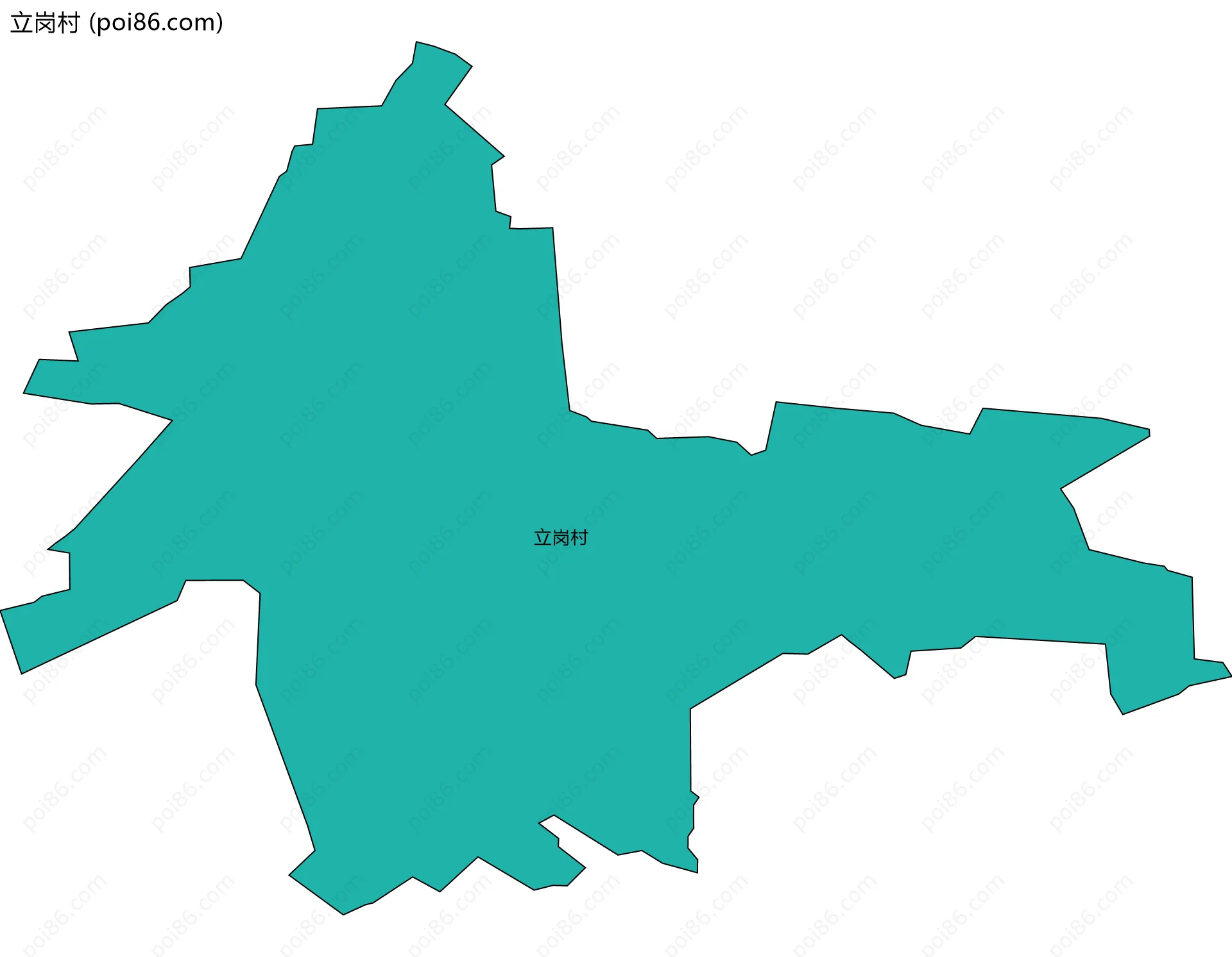 立岗村边界地图