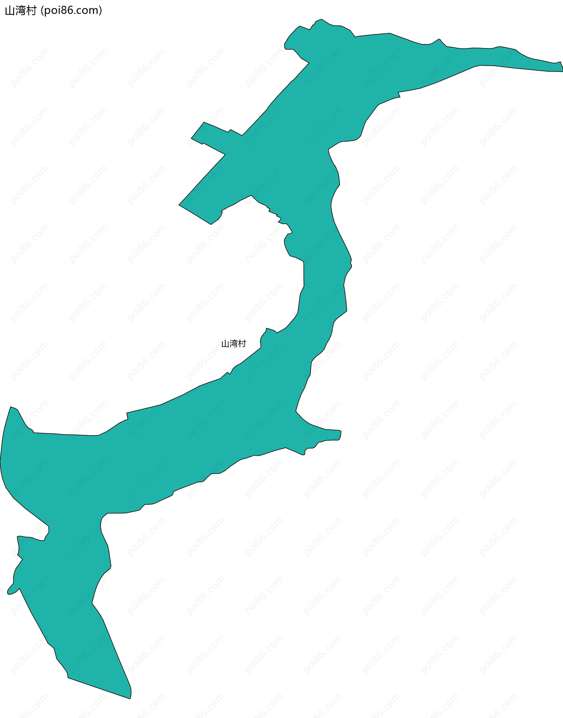 山湾村边界地图