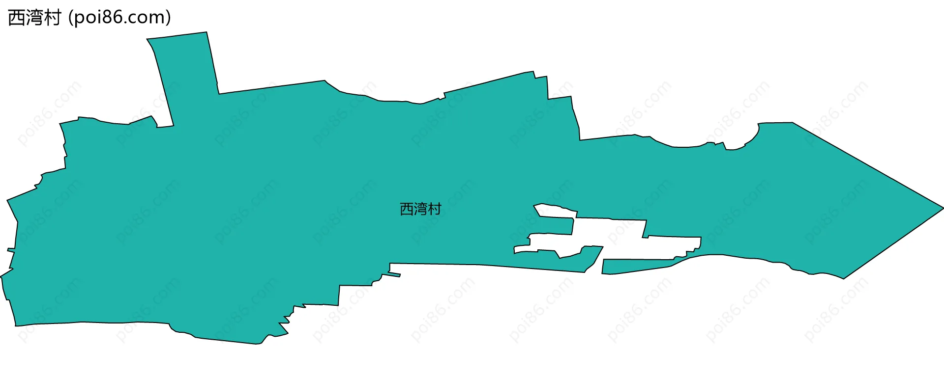 西湾村边界地图