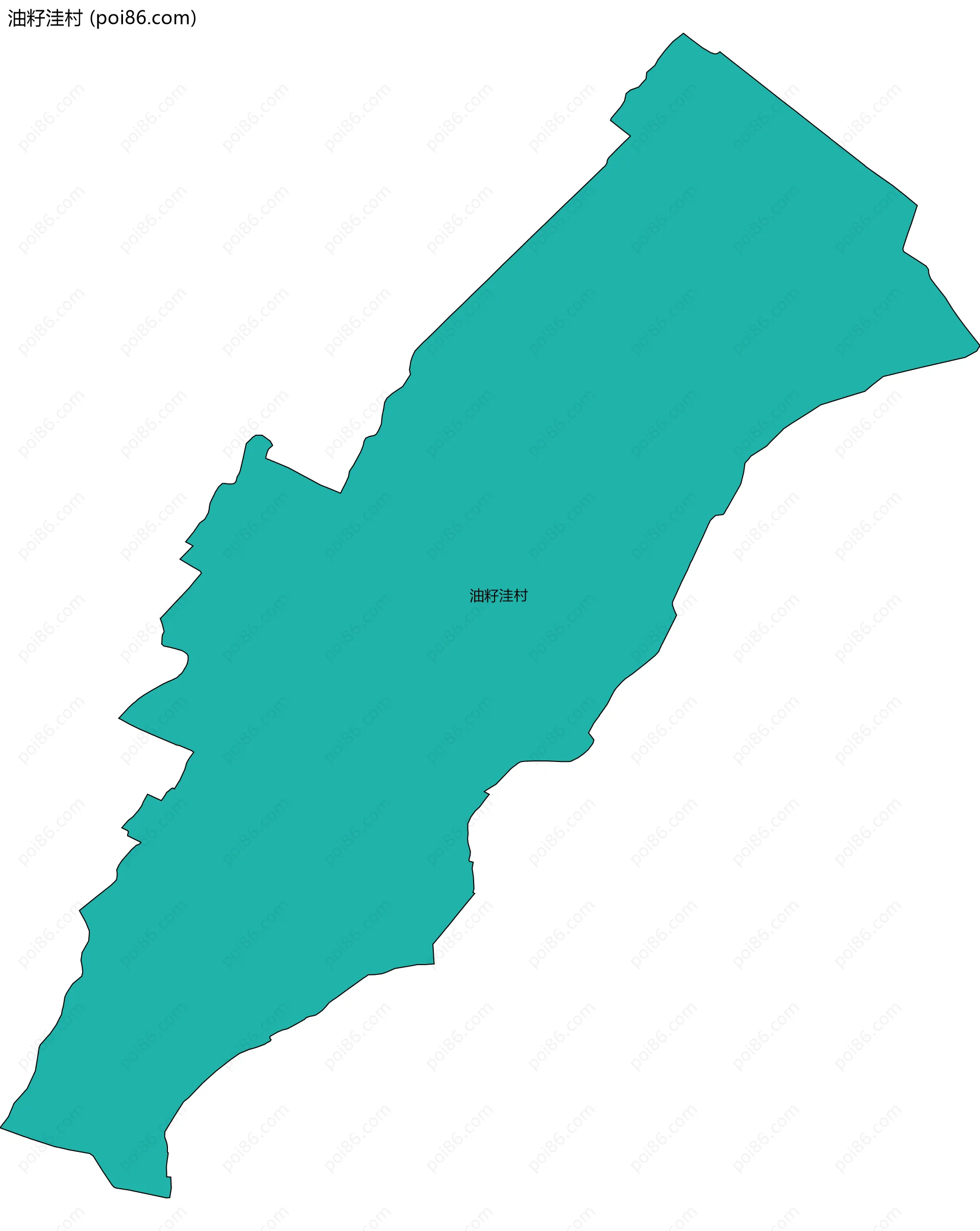 油籽洼村边界地图