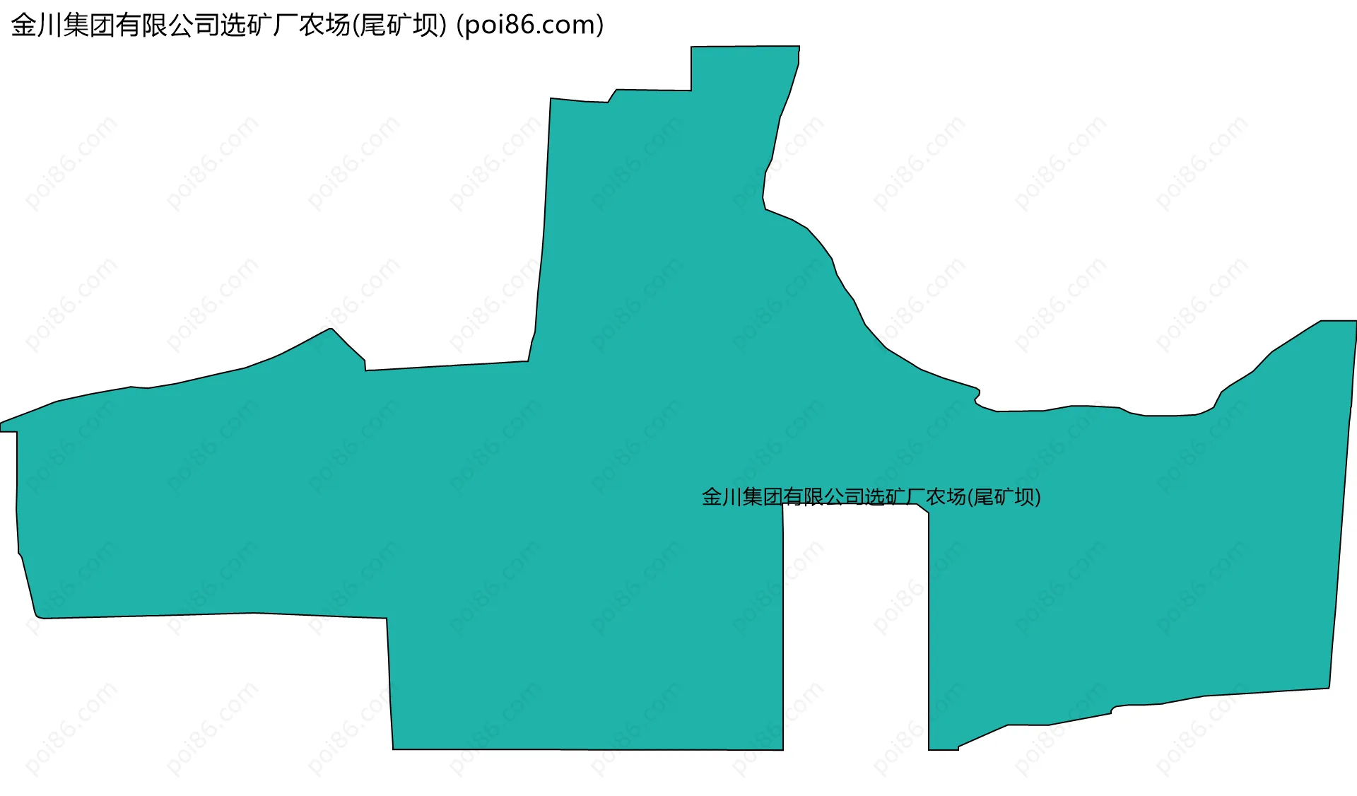 金川集团有限公司选矿厂农场(尾矿坝)边界地图