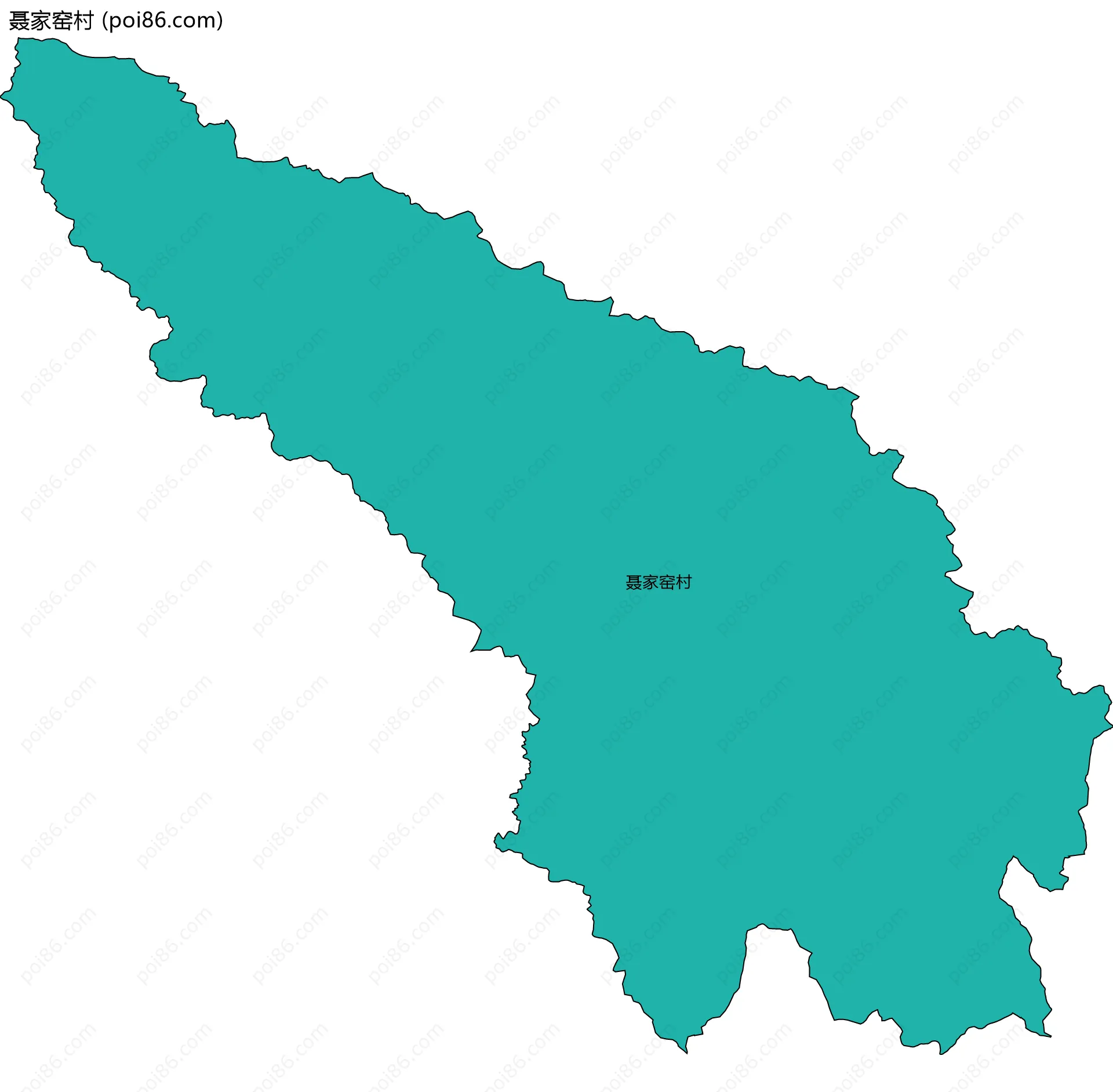 聂家窑村边界地图