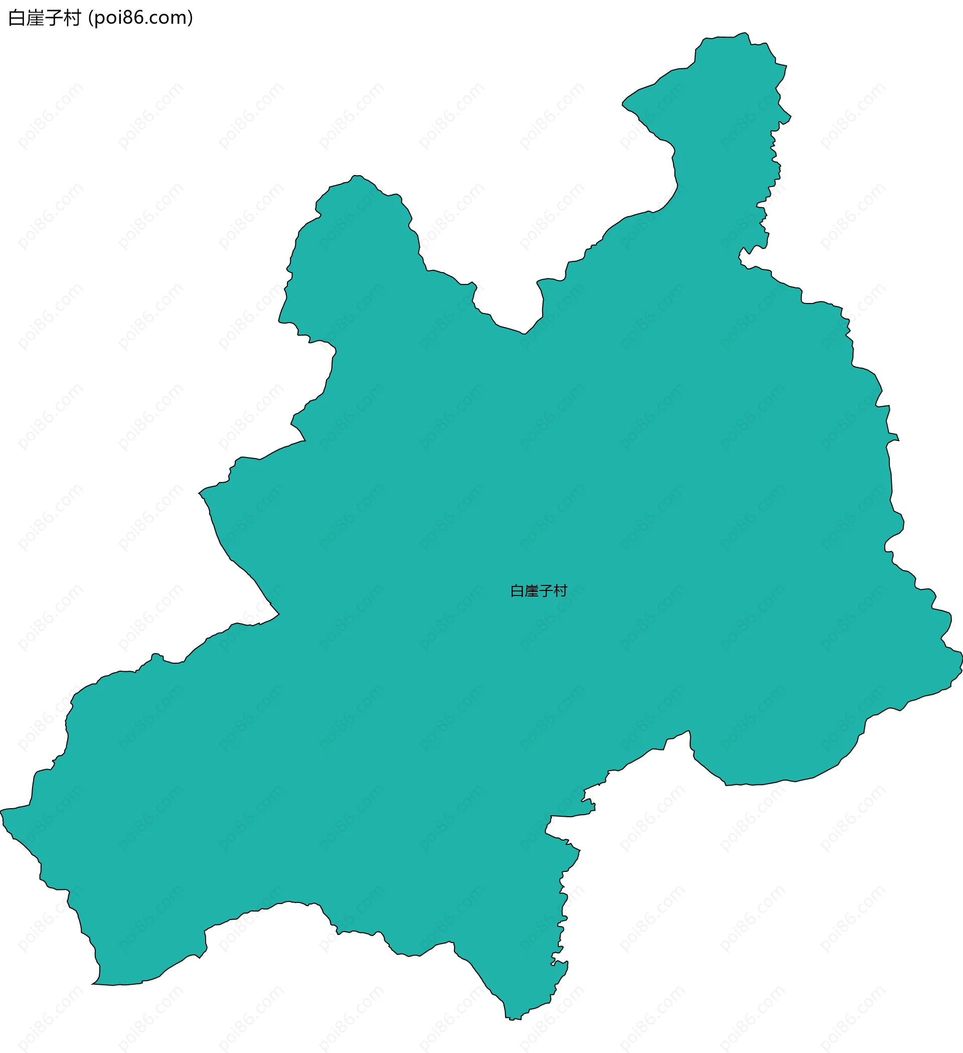 白崖子村边界地图