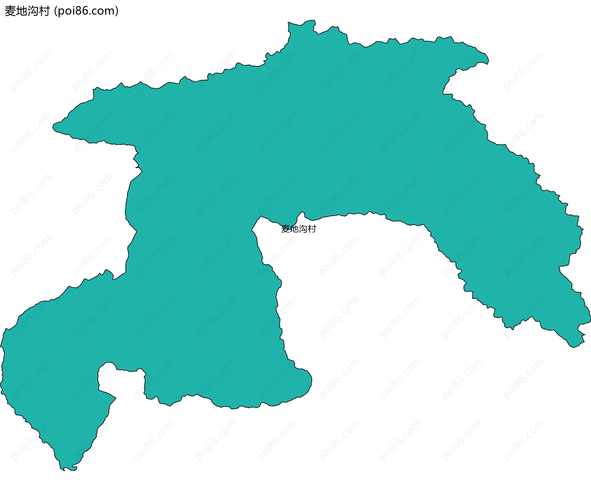 麦地沟村边界地图