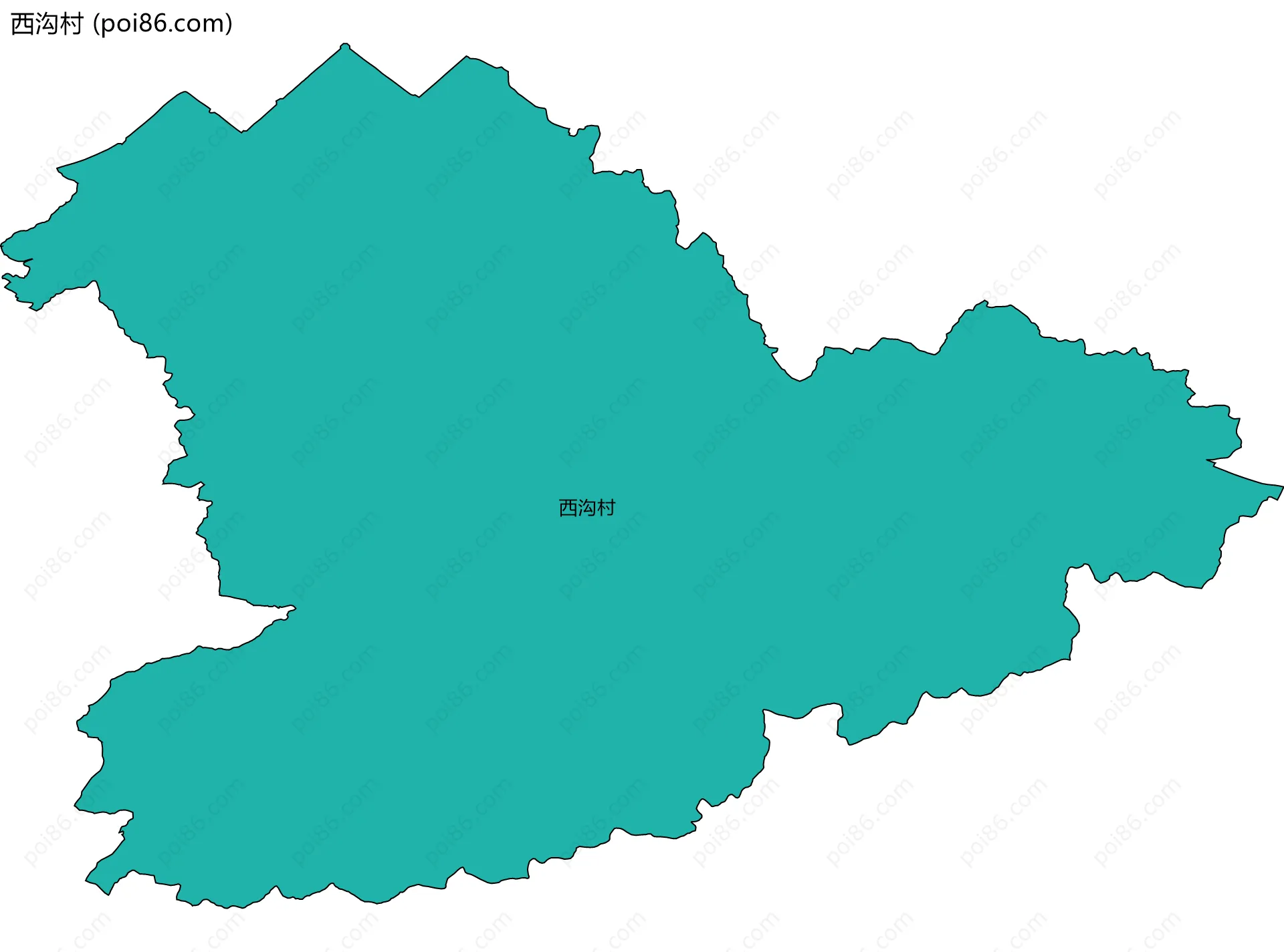 西沟村边界地图