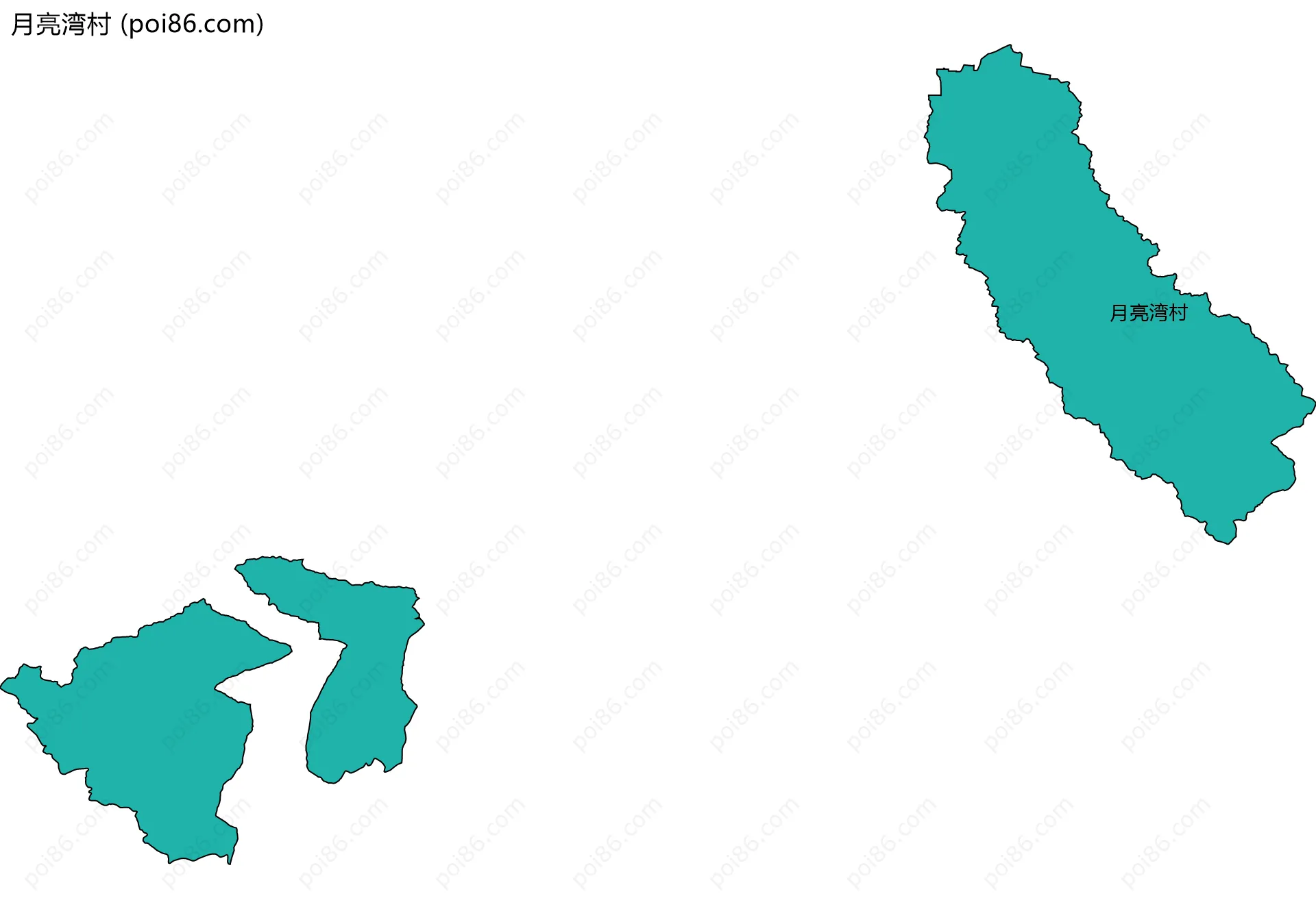 月亮湾村边界地图
