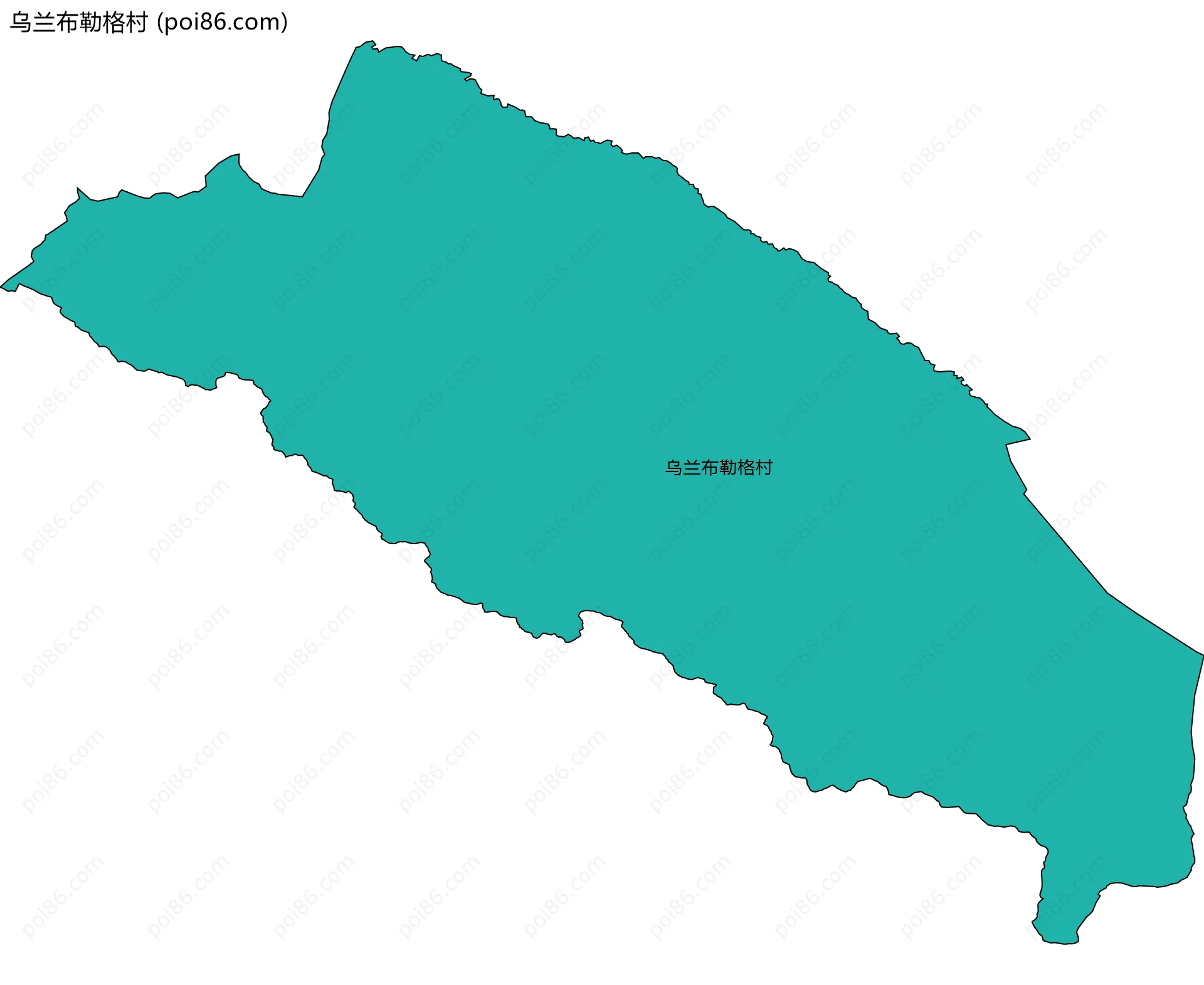 乌兰布勒格村边界地图