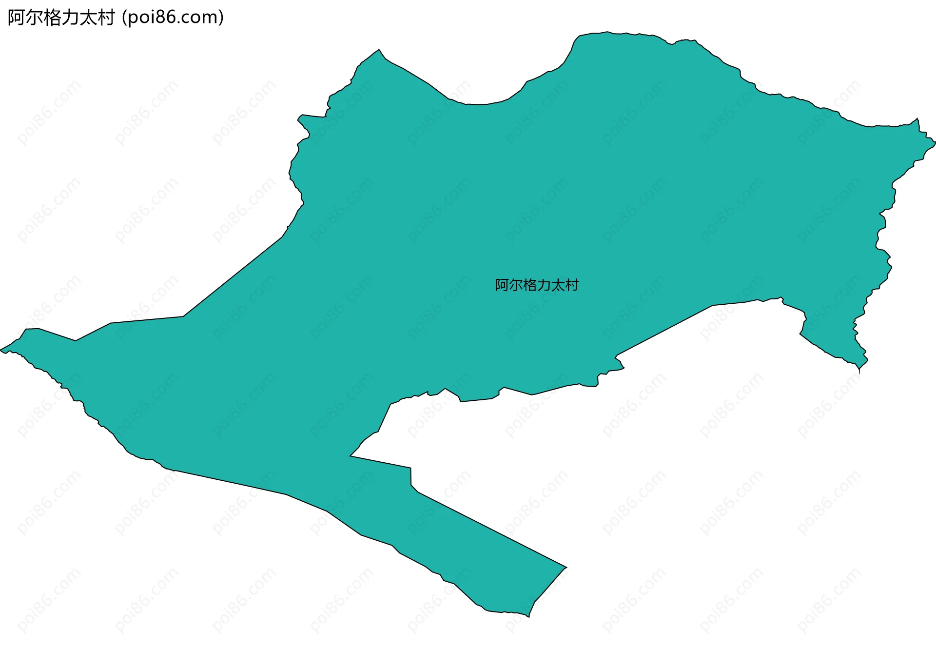 阿尔格力太村边界地图