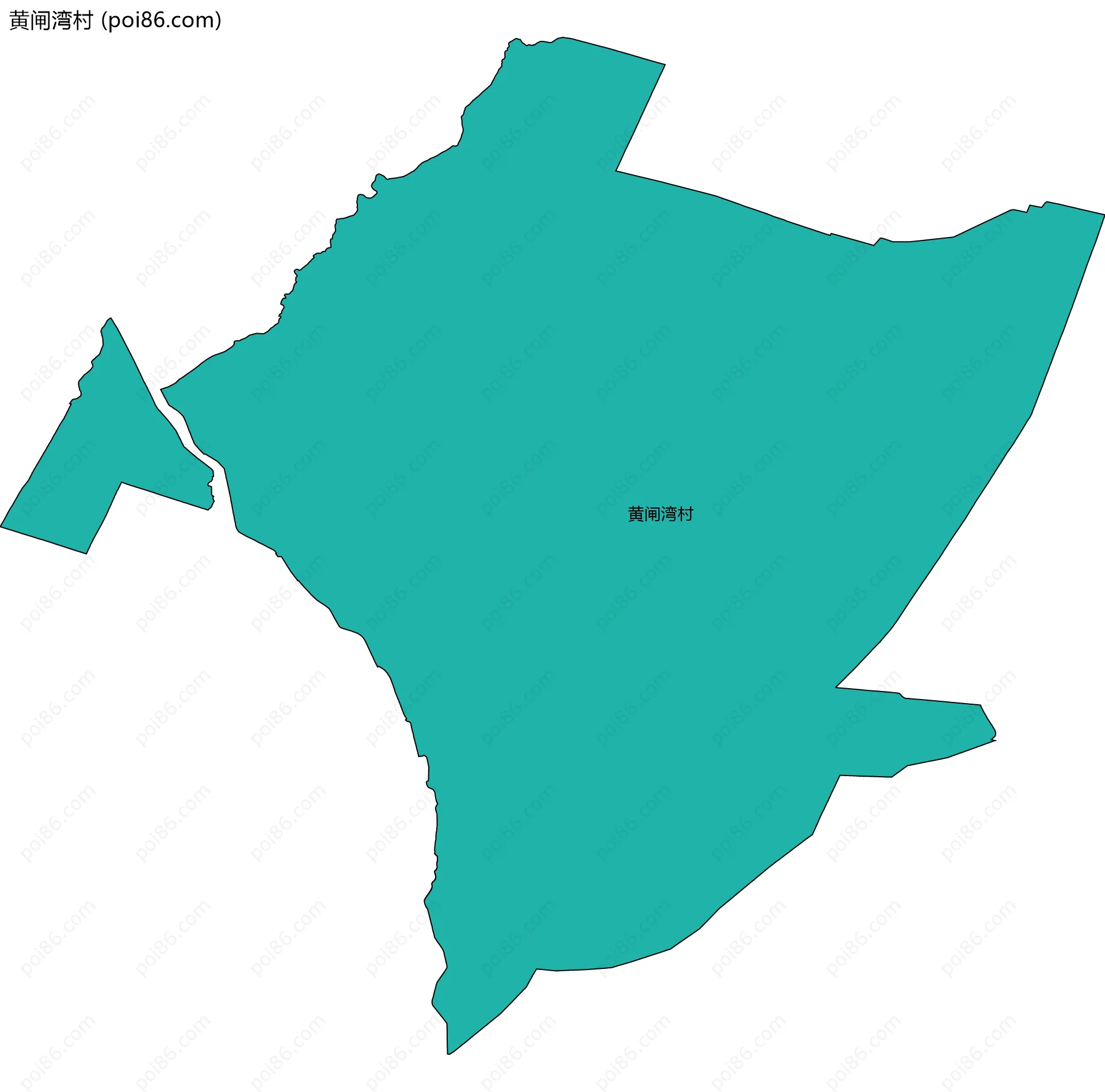 黄闸湾村边界地图