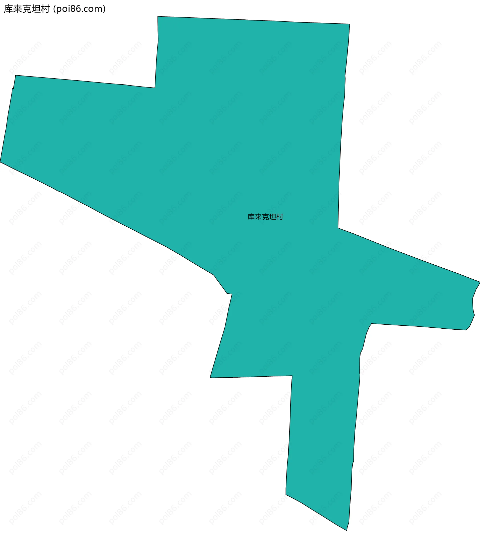 库来克坦村边界地图