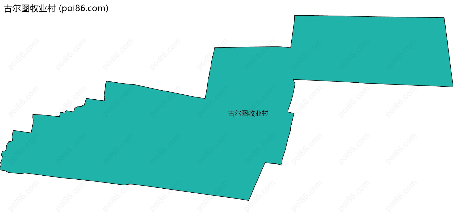 古尔图牧业村边界地图