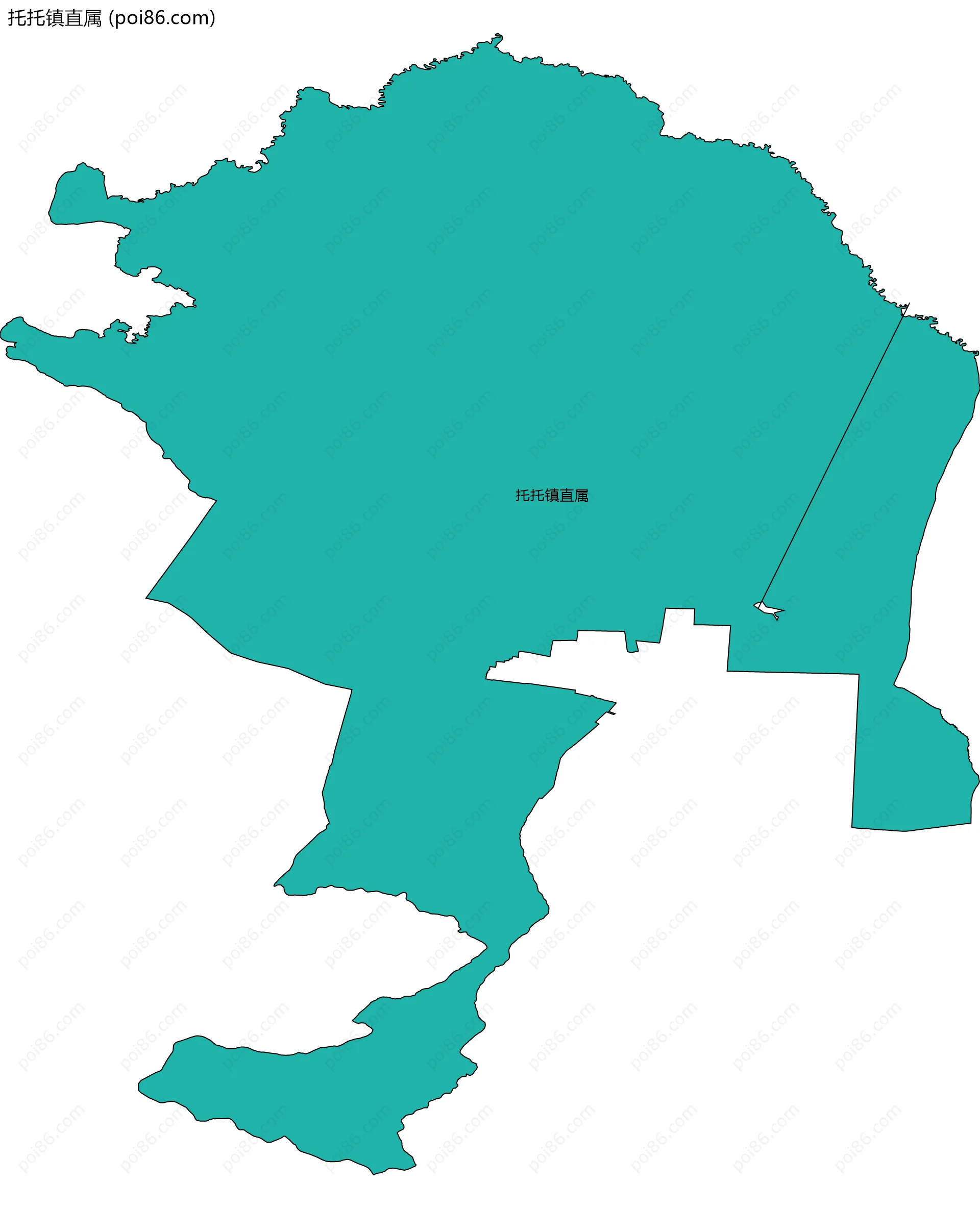 托托镇直属边界地图