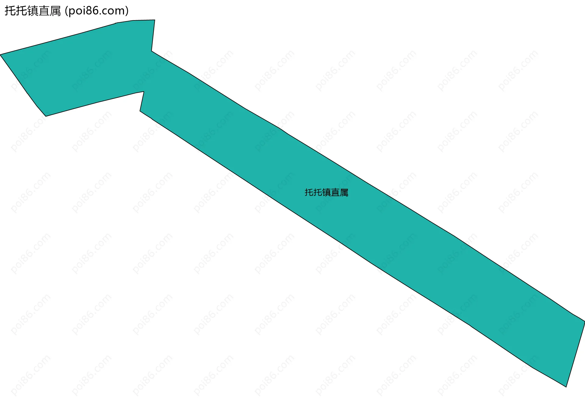 托托镇直属边界地图