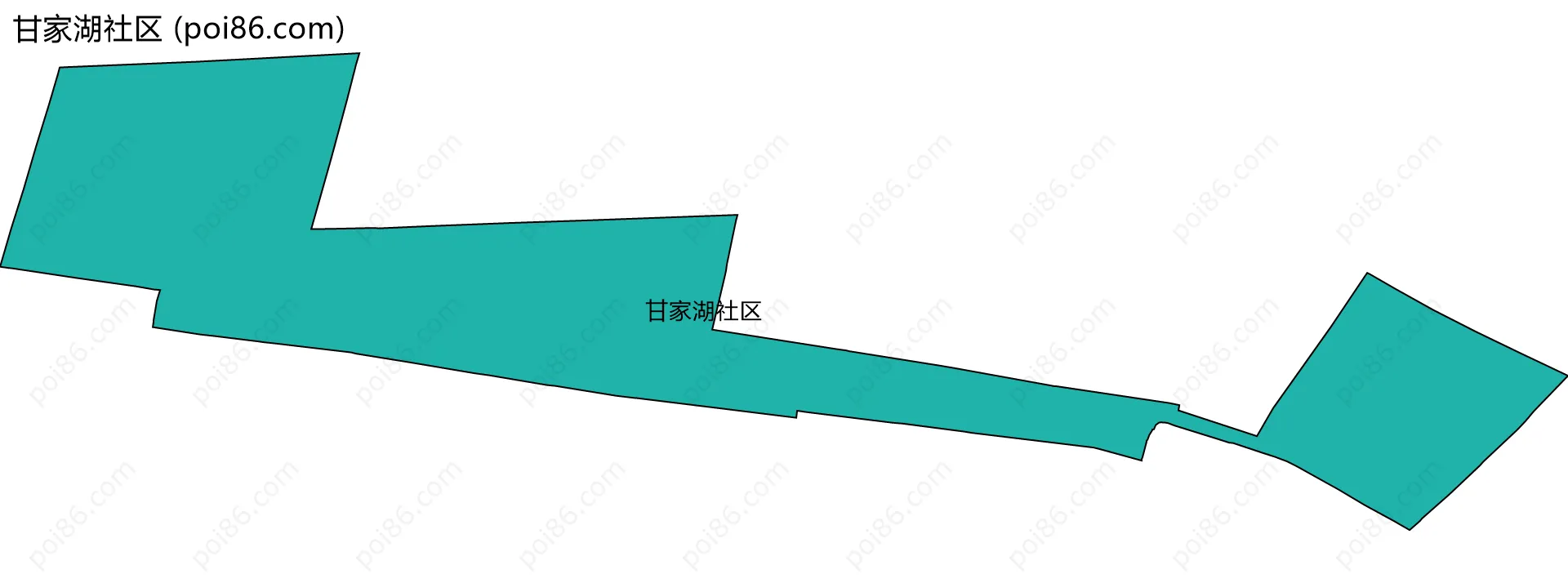 甘家湖社区边界地图
