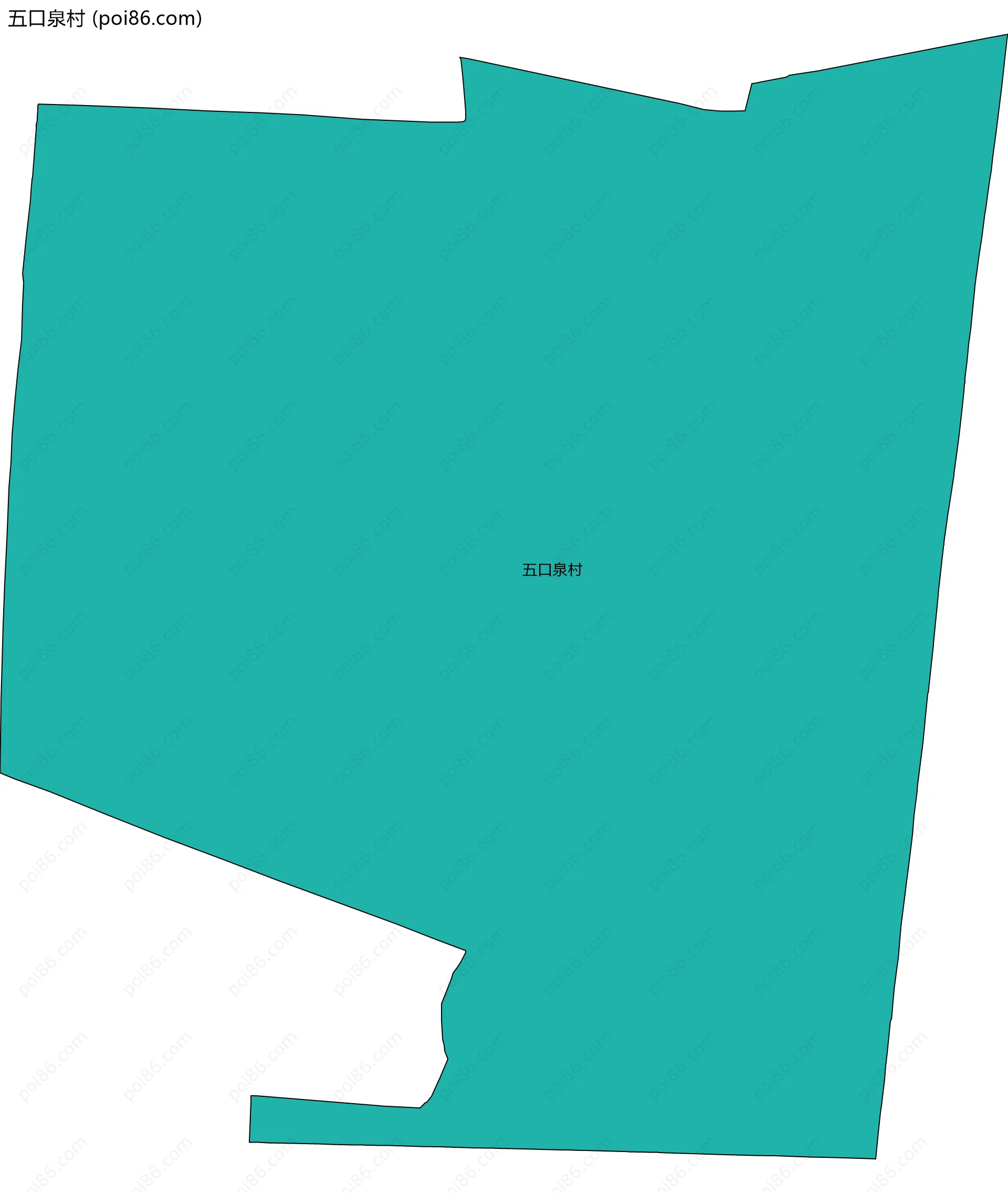 五口泉村边界地图