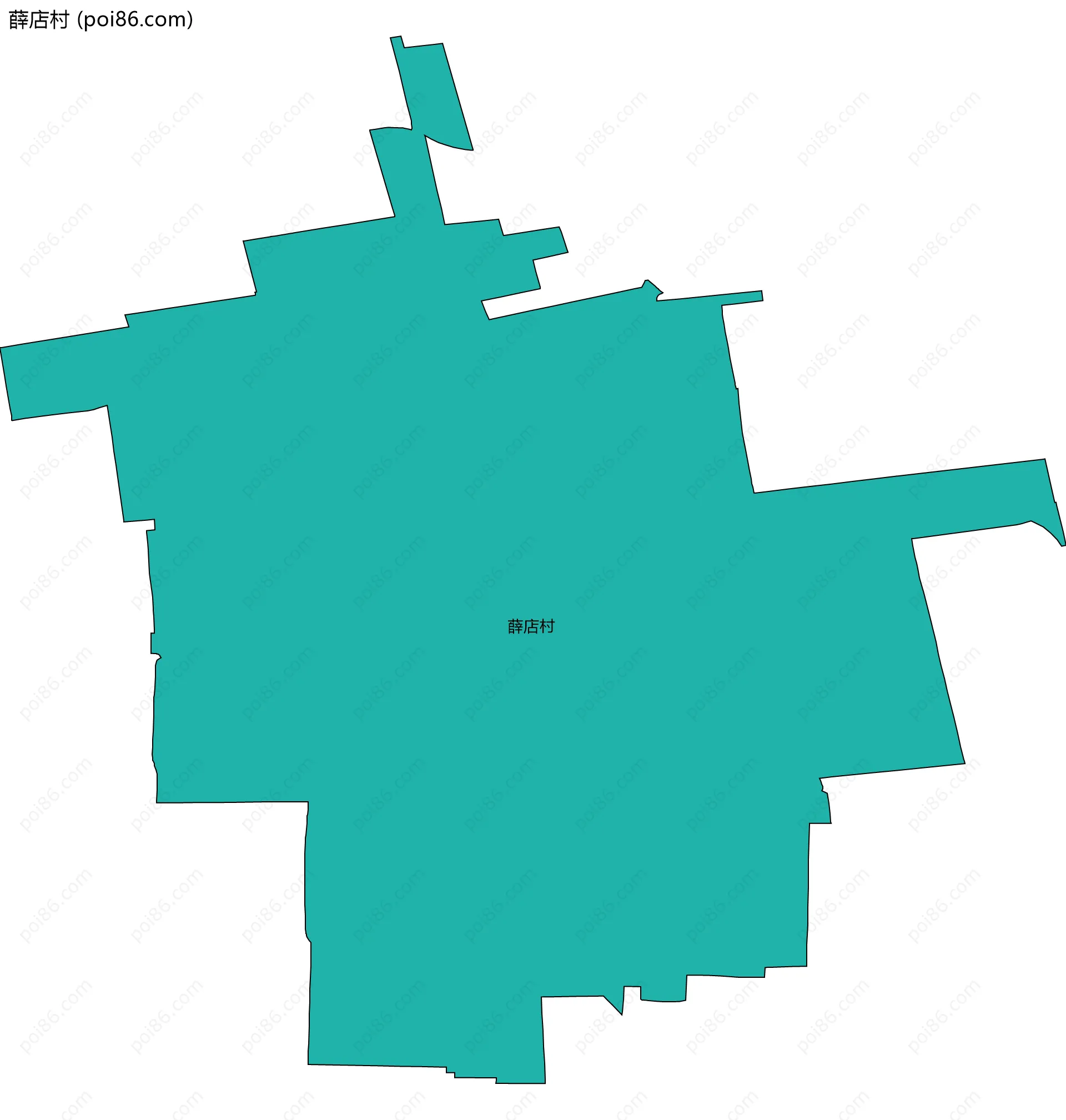 薛店村边界地图