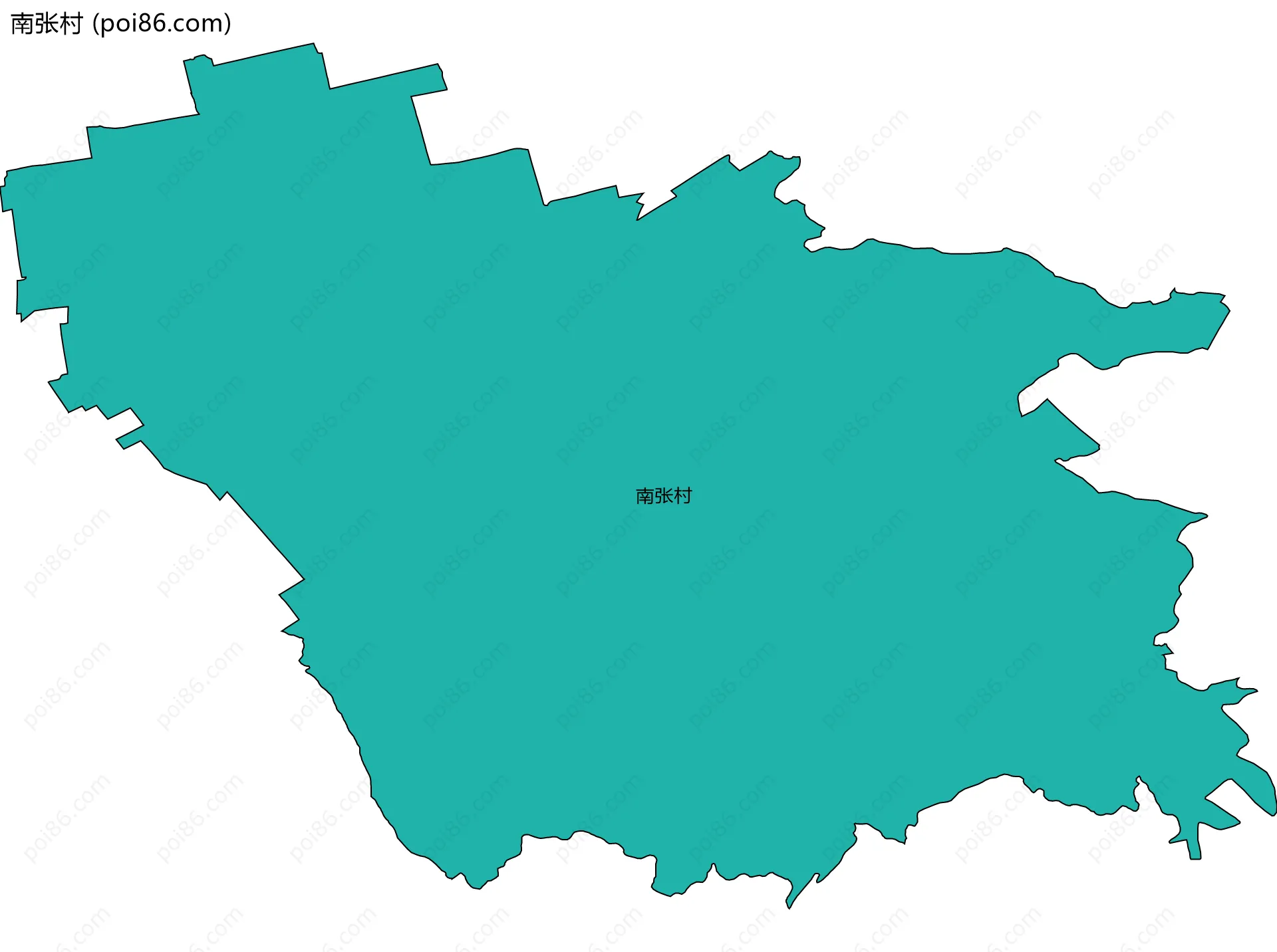 南张村边界地图