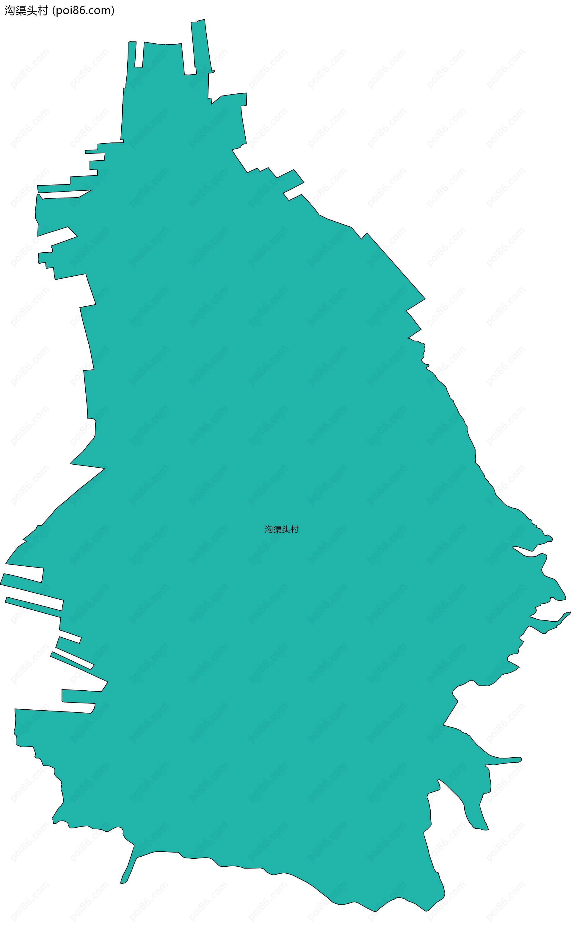 沟渠头村边界地图