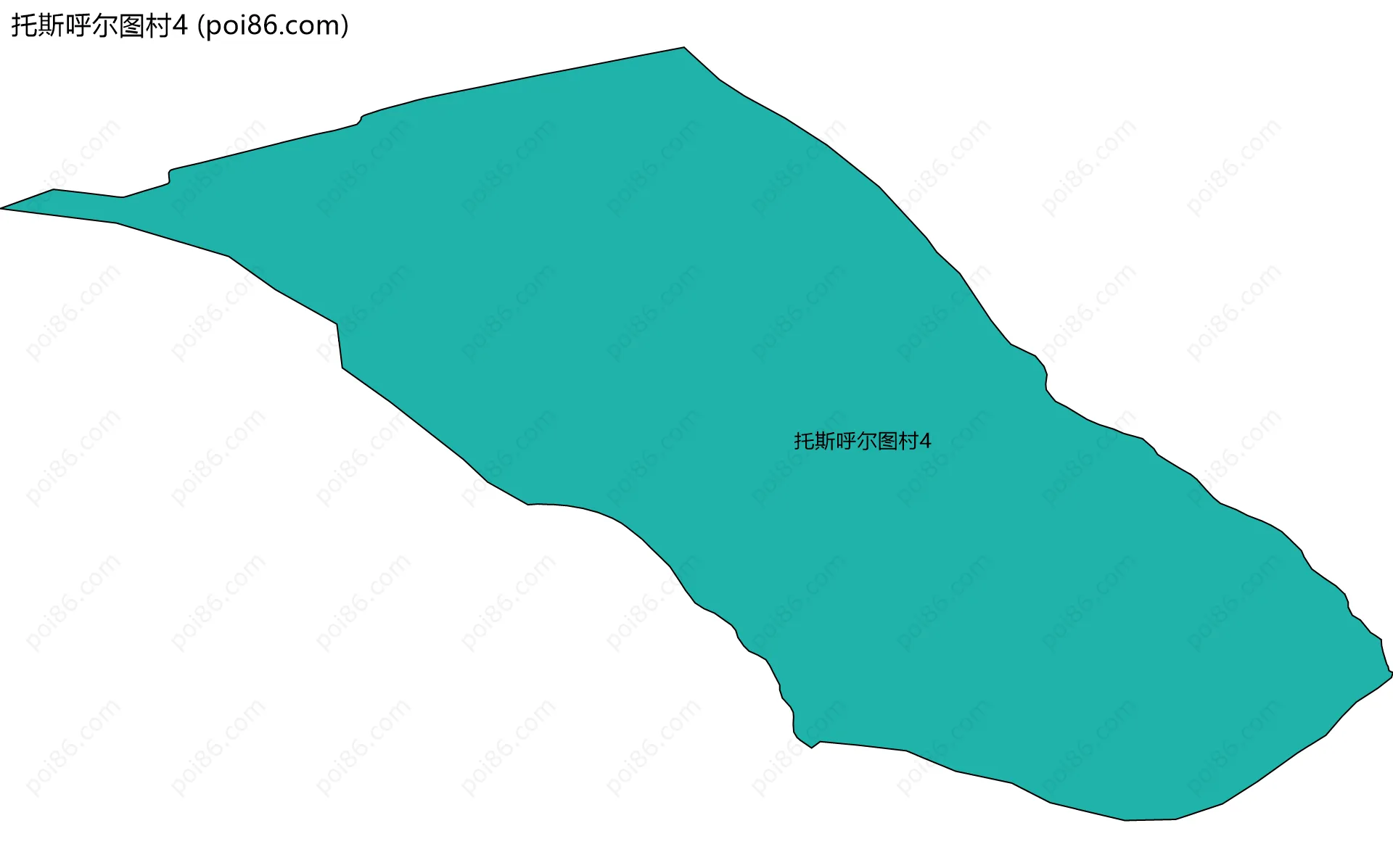 托斯呼尔图村4边界地图