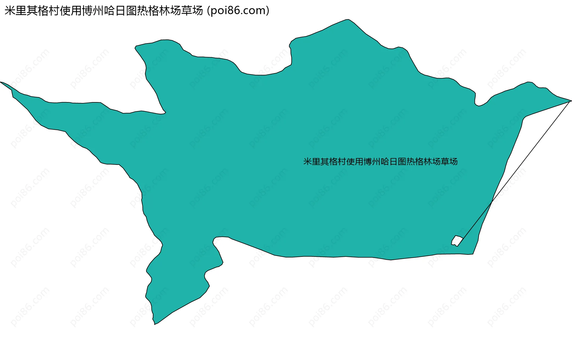 米里其格村使用博州哈日图热格林场草场边界地图