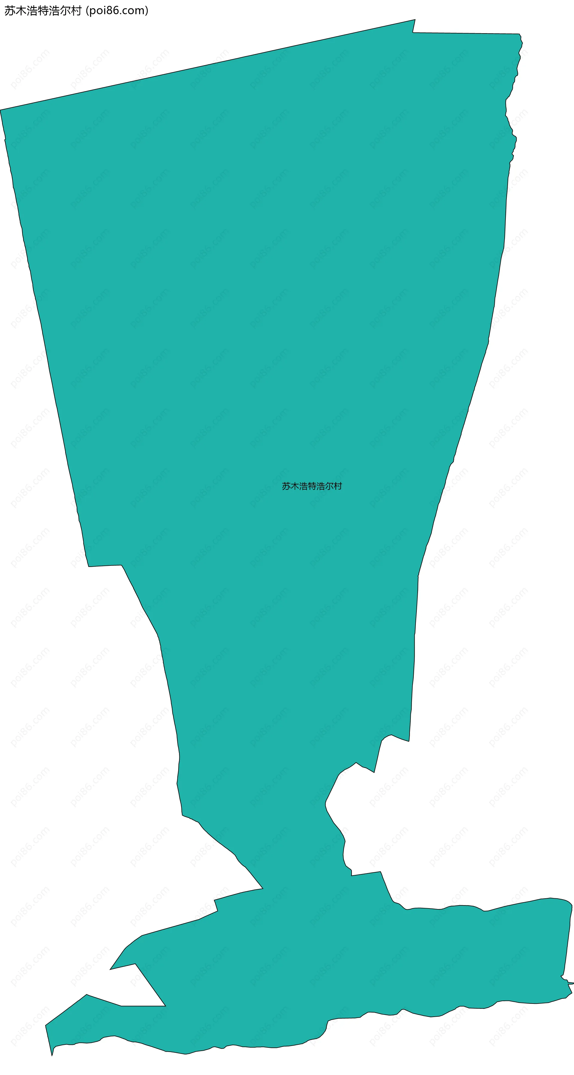 苏木浩特浩尔村边界地图