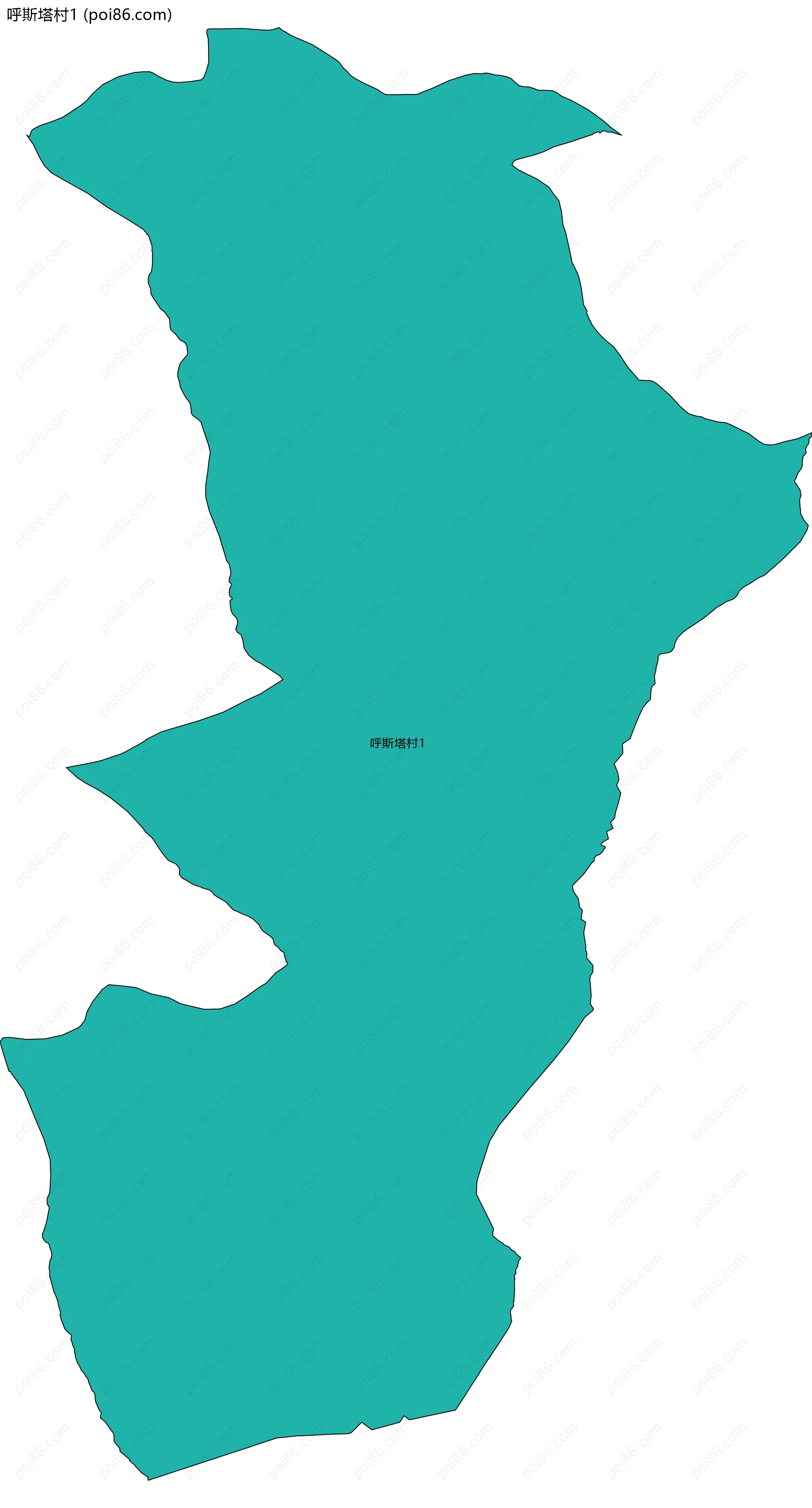 呼斯塔村1边界地图