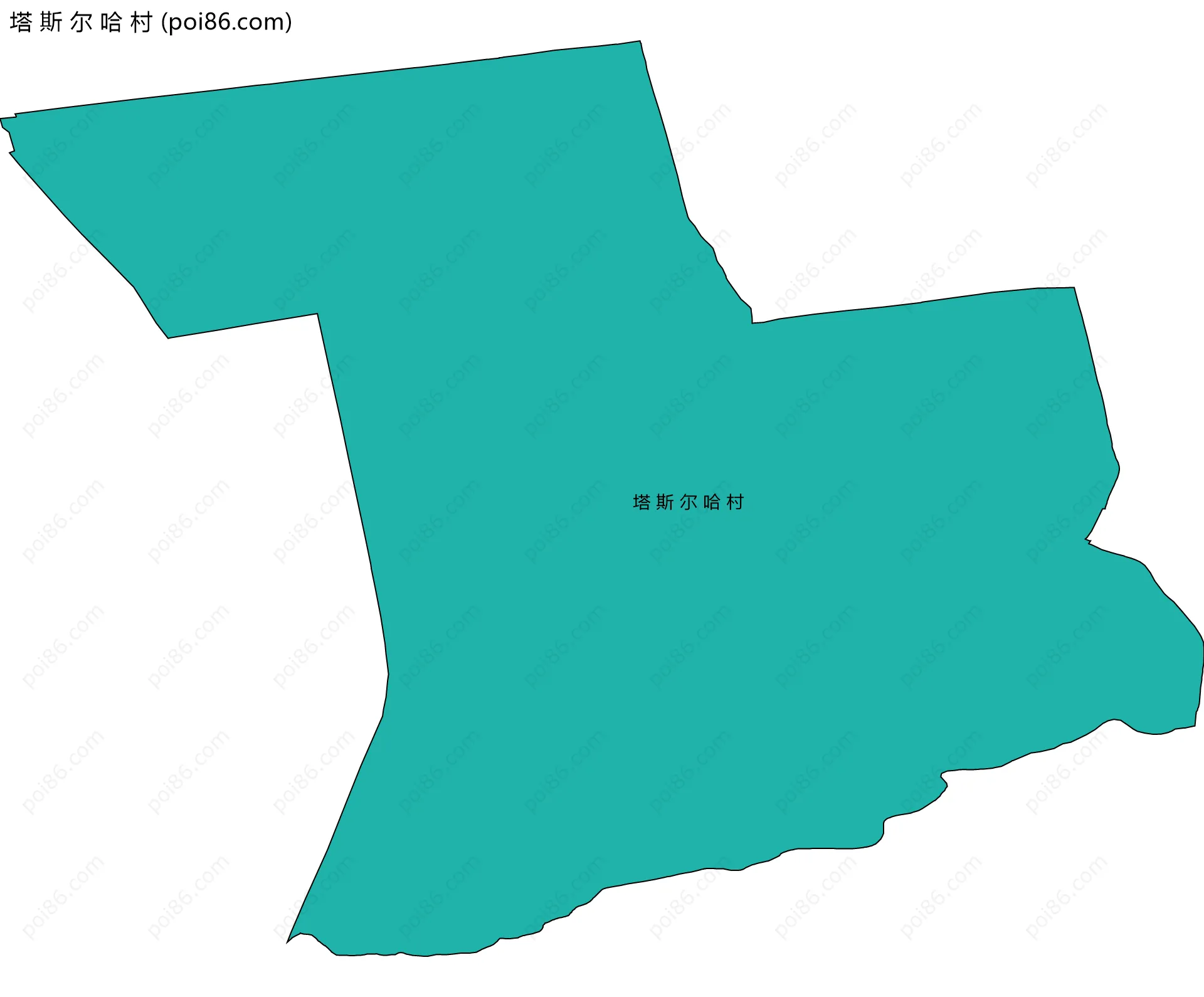 塔 斯 尔 哈 村边界地图