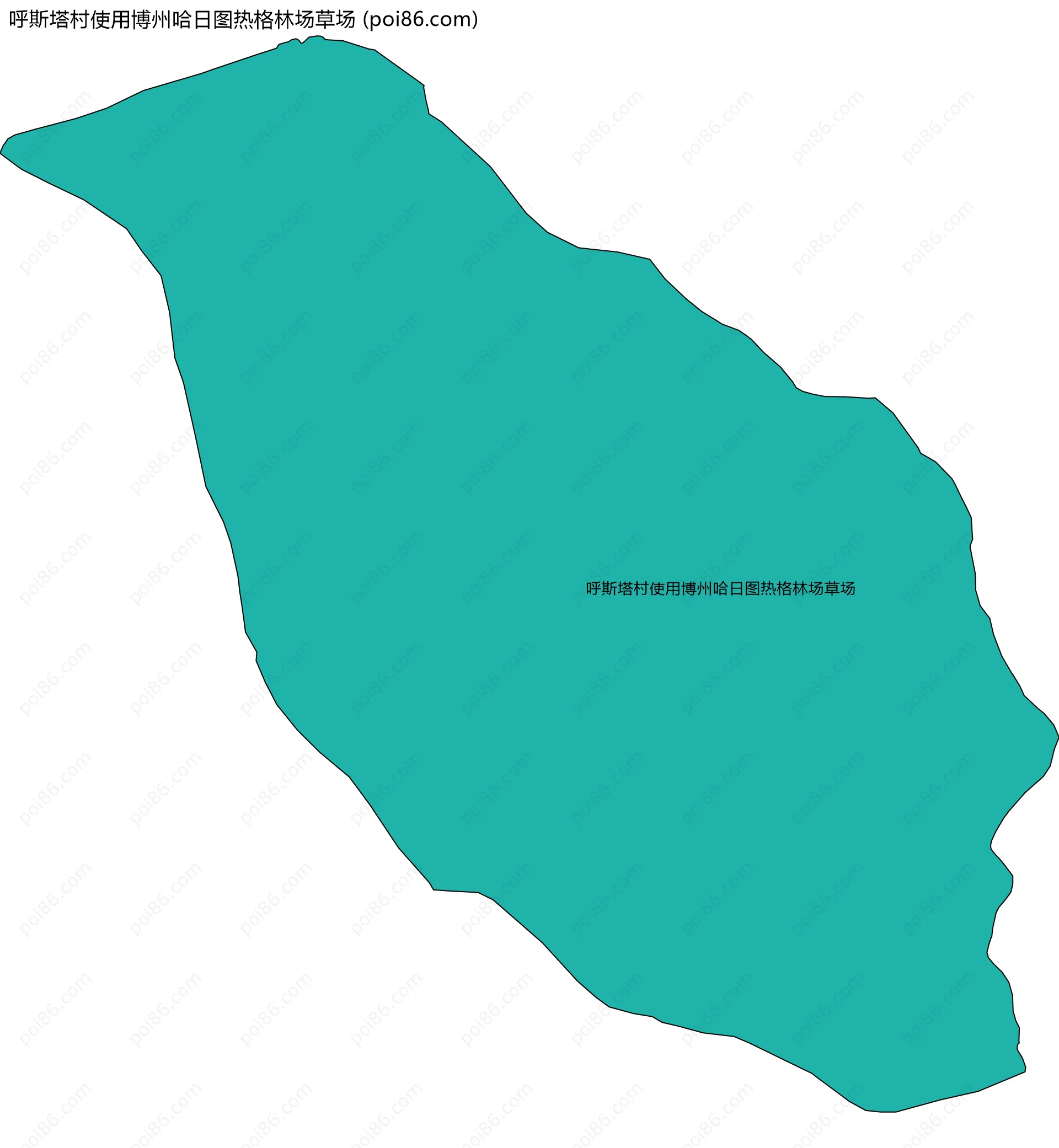 呼斯塔村使用博州哈日图热格林场草场边界地图
